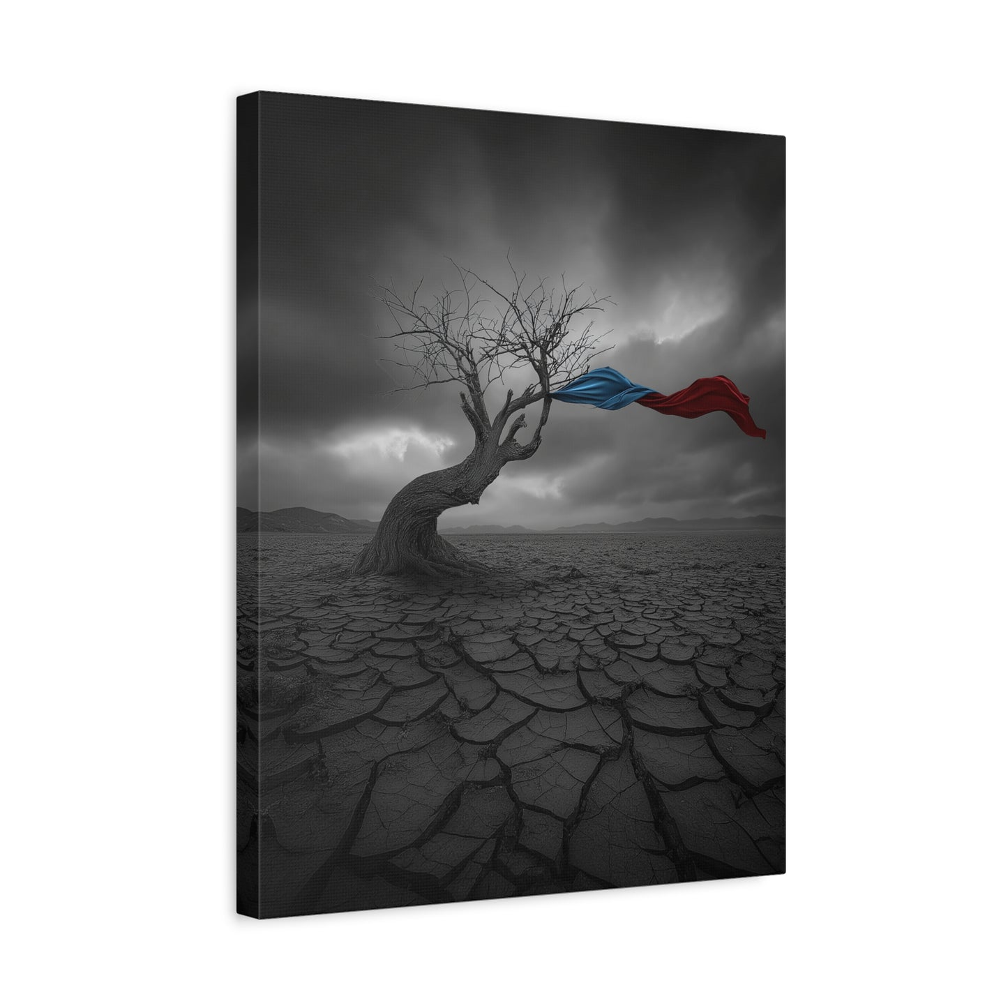 Twisted in the Wind. Stretched Canvas Print, Artistic Wall Decor, Modern Art.