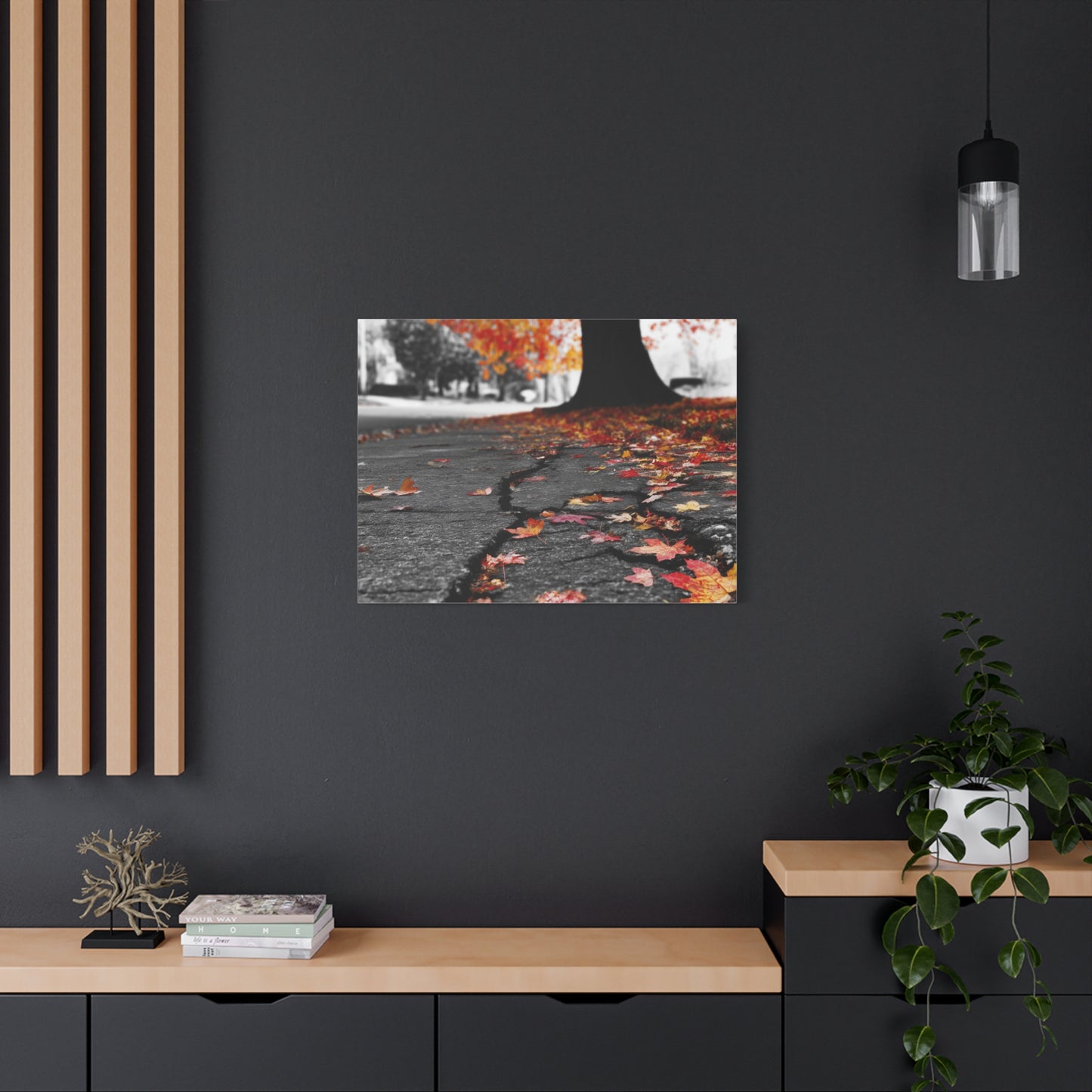 Autumn's Requiem: Fallen Maple Fragments, Grayscale Urban Decay--1aceswild.myshopify.com