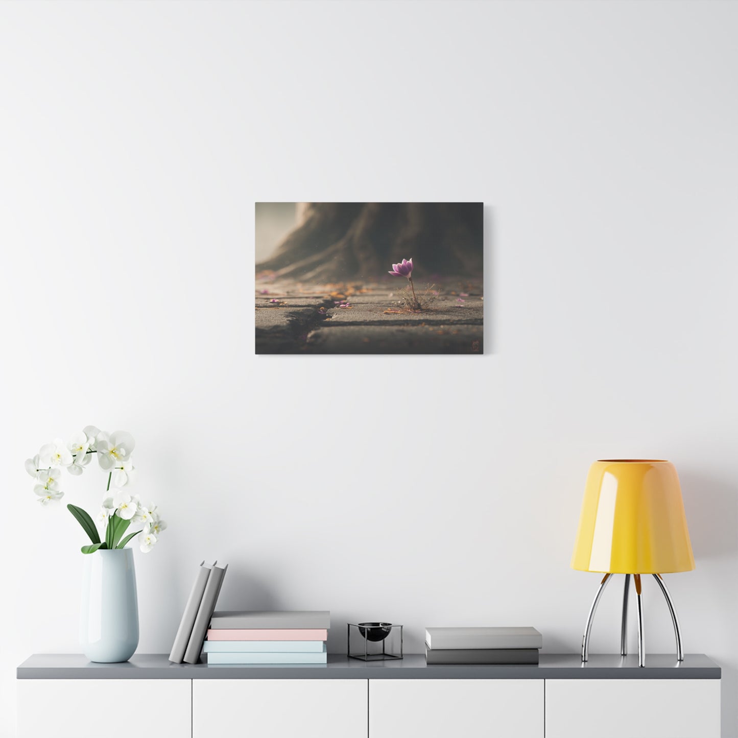 Resilient Bloom: Defying Concrete, Nature's Triumph, Macro Photography--1aceswild.myshopify.com