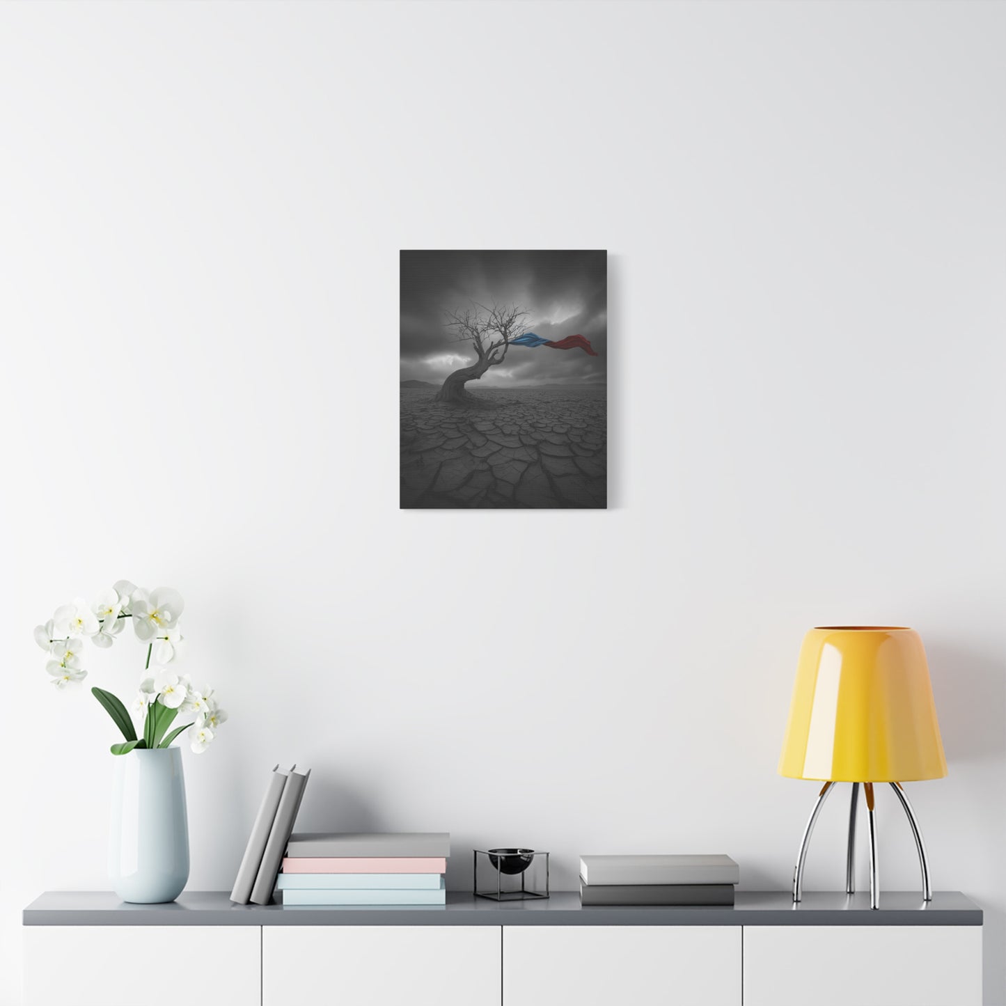 Twisted in the Wind. Stretched Canvas Print, Artistic Wall Decor, Modern Art.