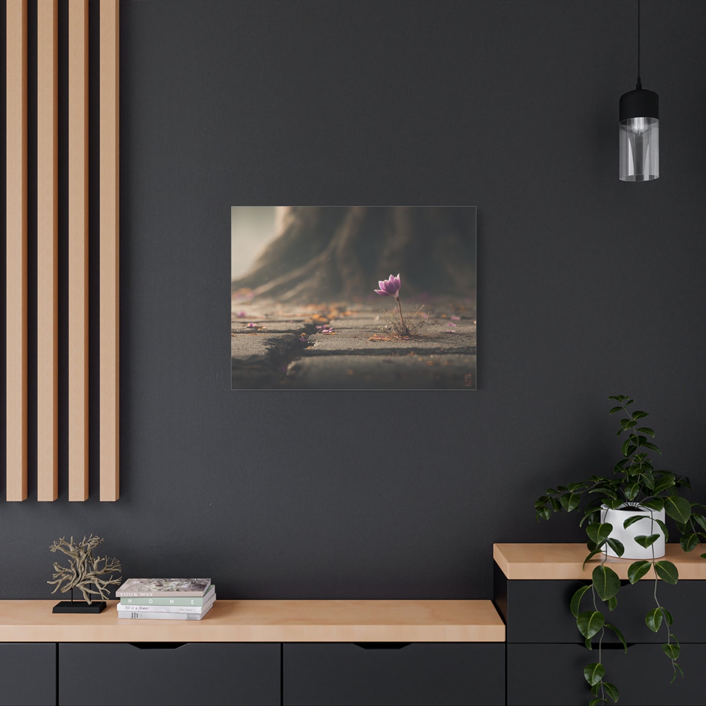 Resilient Bloom: Defying Concrete, Nature's Triumph, Macro Photography--1aceswild.myshopify.com