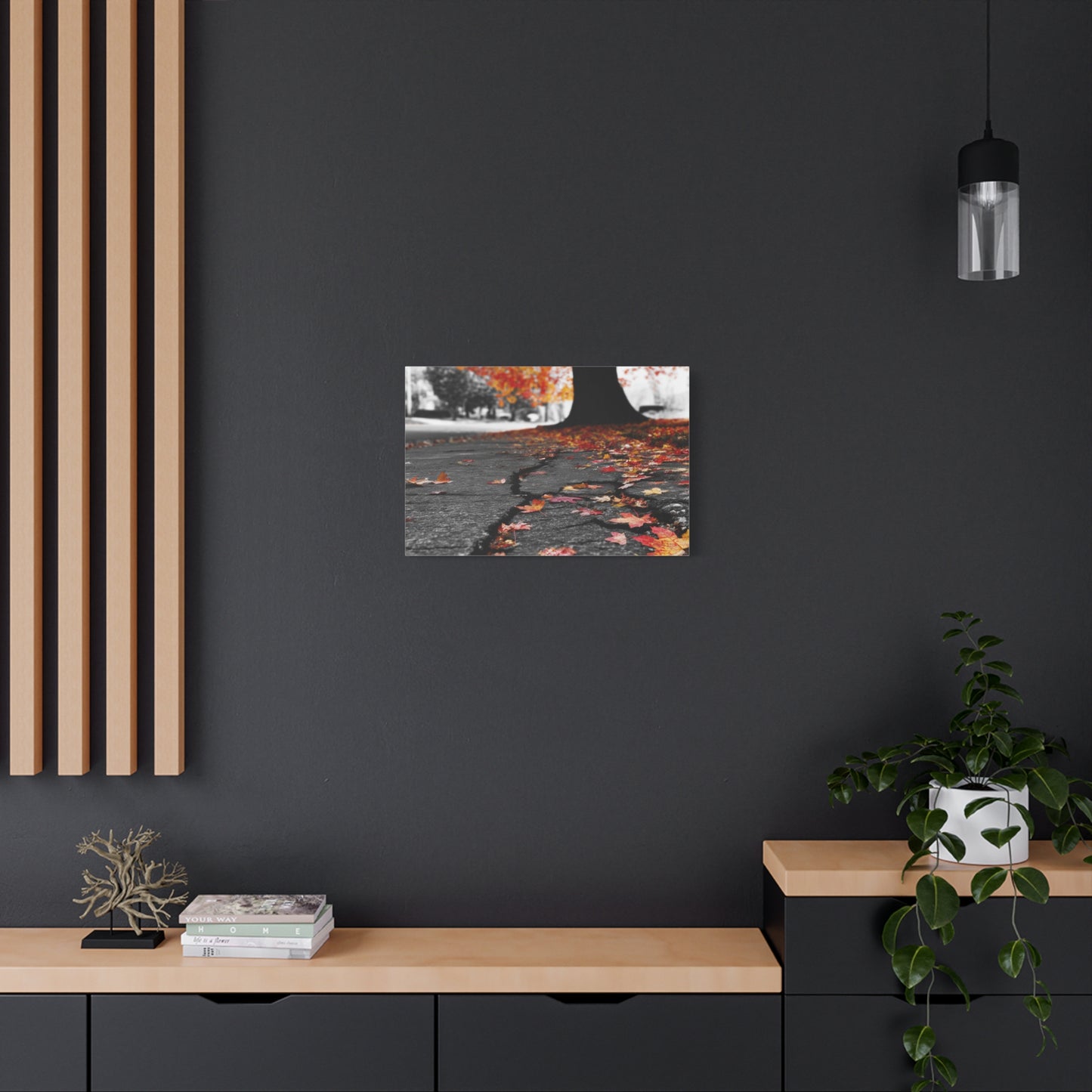 Autumn's Requiem: Fallen Maple Fragments, Grayscale Urban Decay--1aceswild.myshopify.com