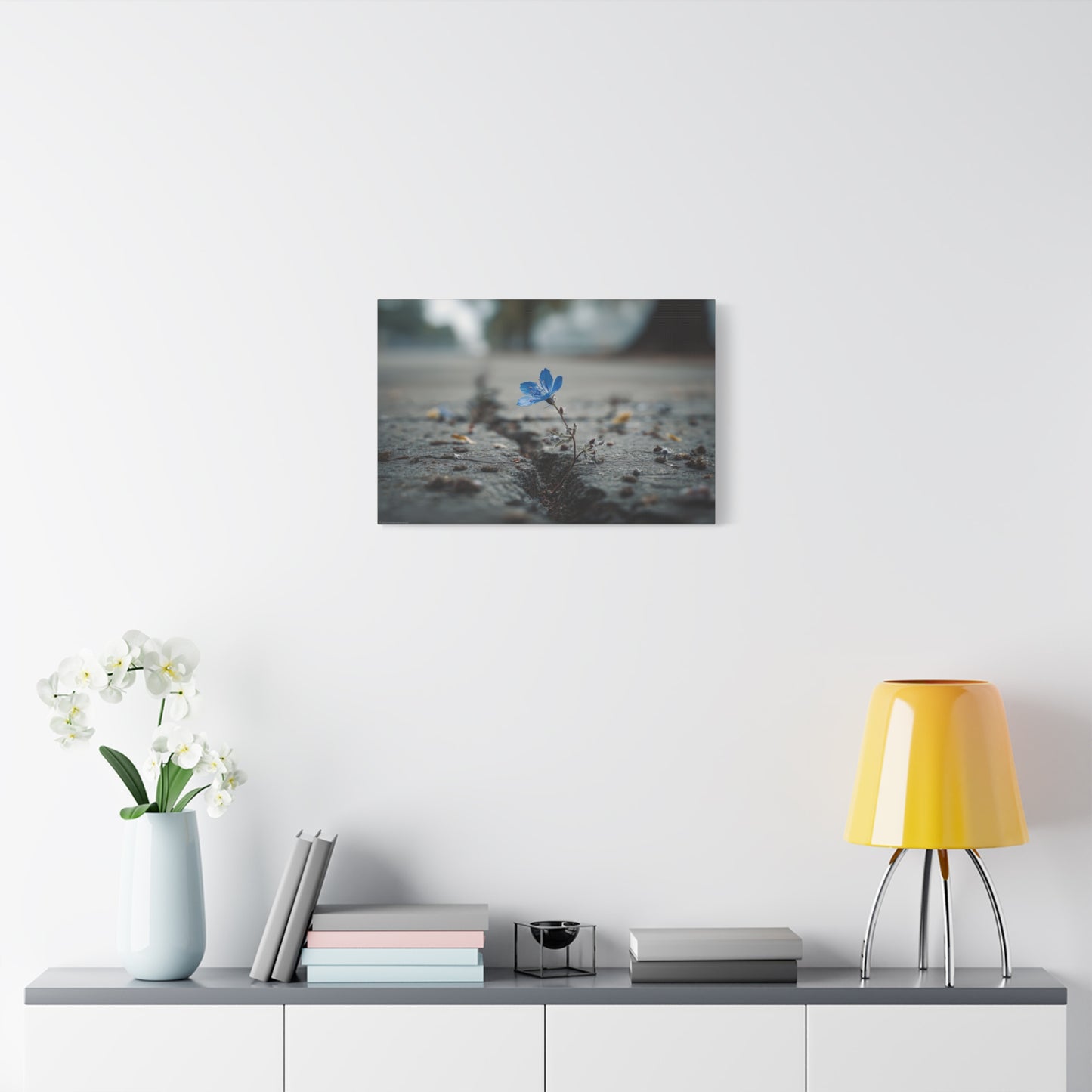 Resilience in Blue: Macro Flower Photography, Urban Nature Survival--1aceswild.myshopify.com