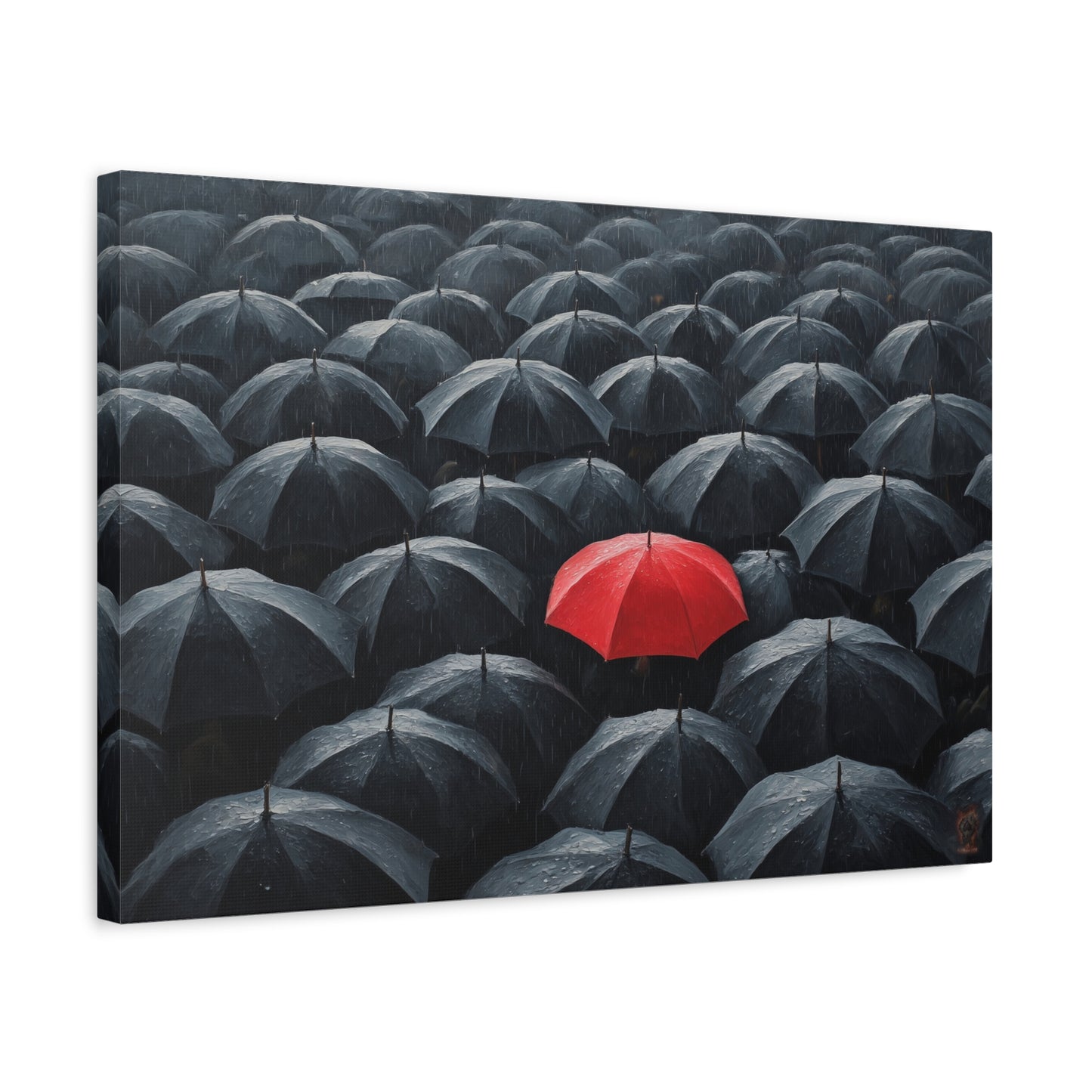 Chromatic Defiance: Umbrella Rebellion, Urban Contrast Photography--1aceswild.myshopify.com