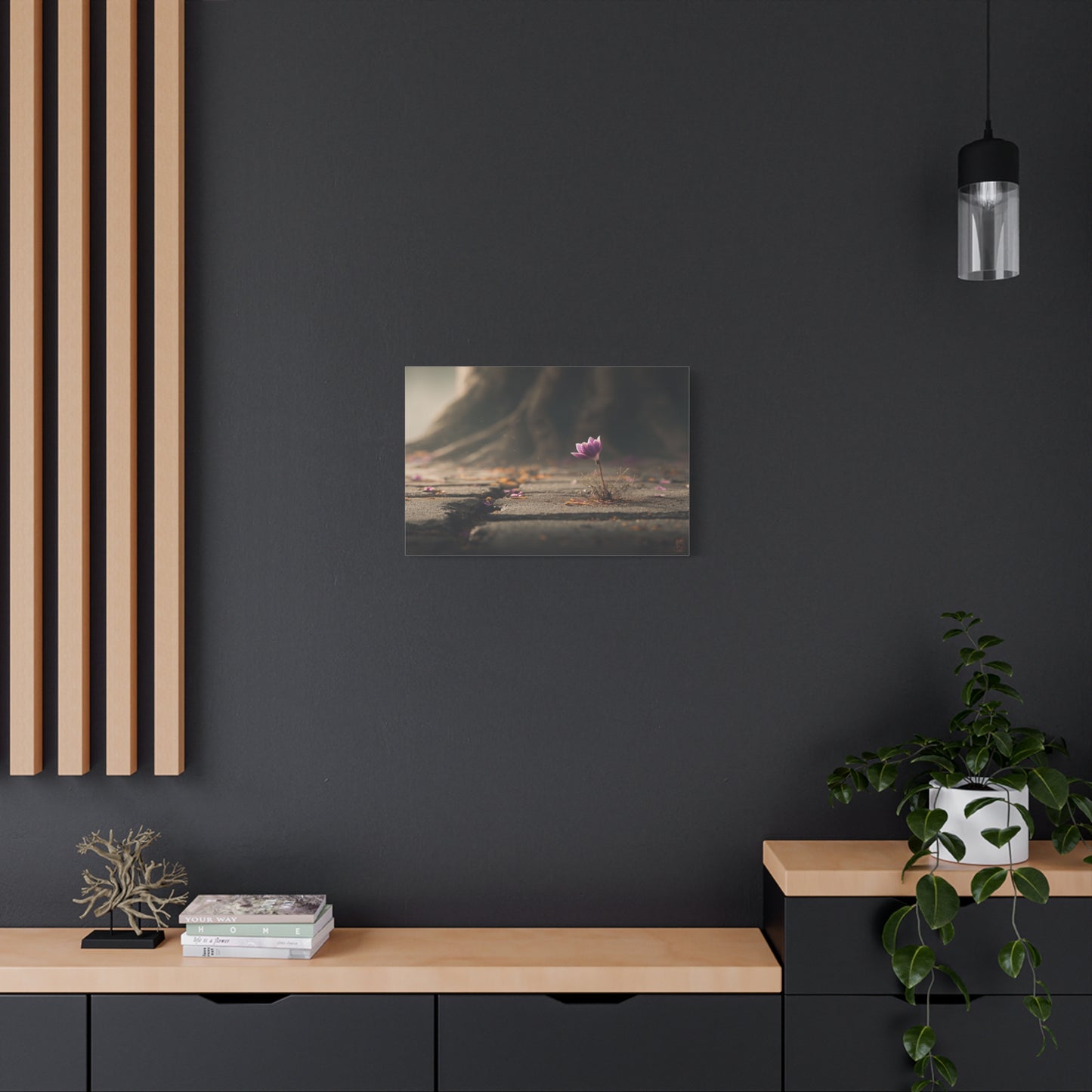 Resilient Bloom: Defying Concrete, Nature's Triumph, Macro Photography--1aceswild.myshopify.com