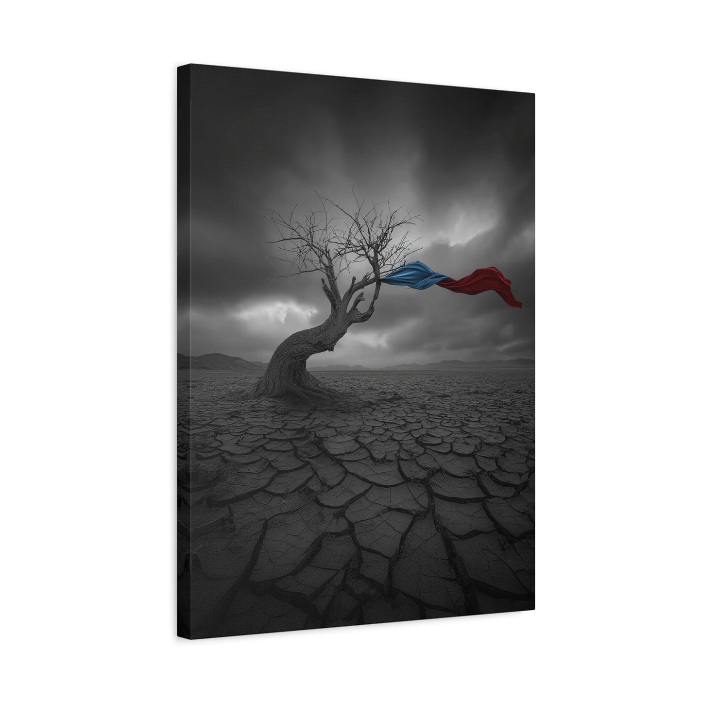 Twisted in the Wind. Stretched Canvas Print, Artistic Wall Decor, Modern Art.