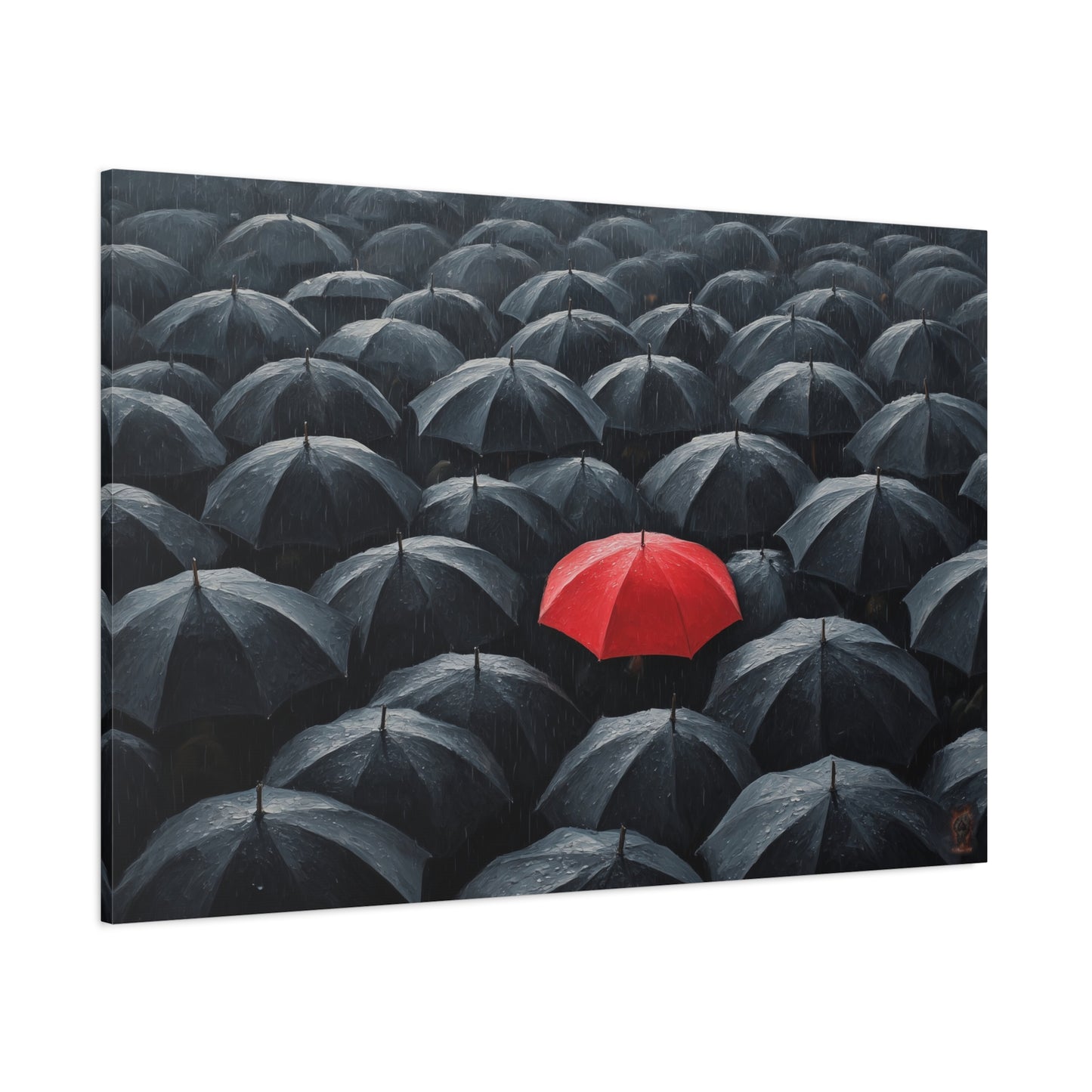 Chromatic Defiance: Umbrella Rebellion, Urban Contrast Photography--1aceswild.myshopify.com