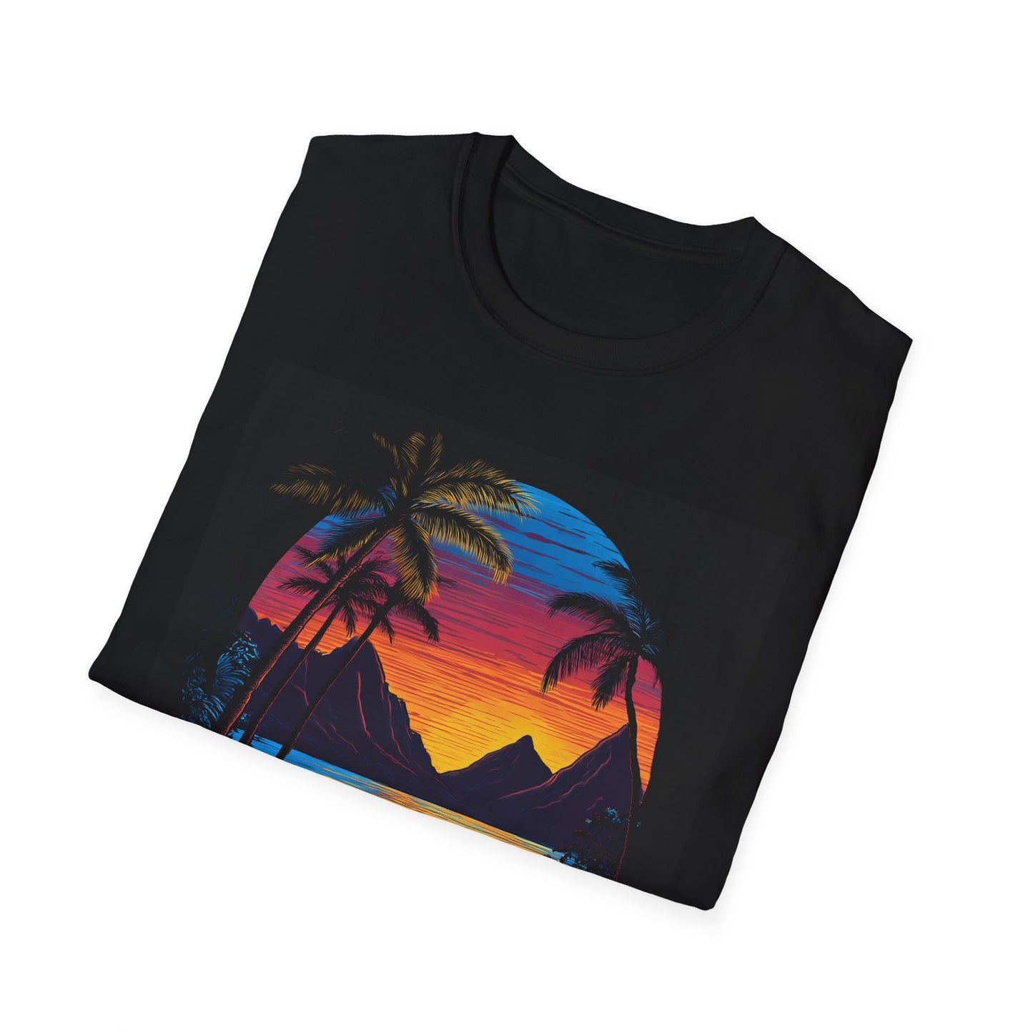 Aloha T-Shirt - Tropical Sunset Palm Beach Graphic Tee