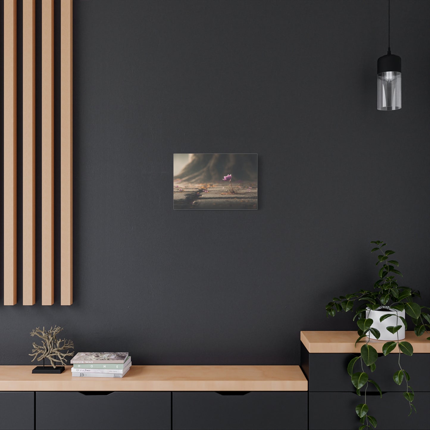 Resilient Bloom: Defying Concrete, Nature's Triumph, Macro Photography--1aceswild.myshopify.com