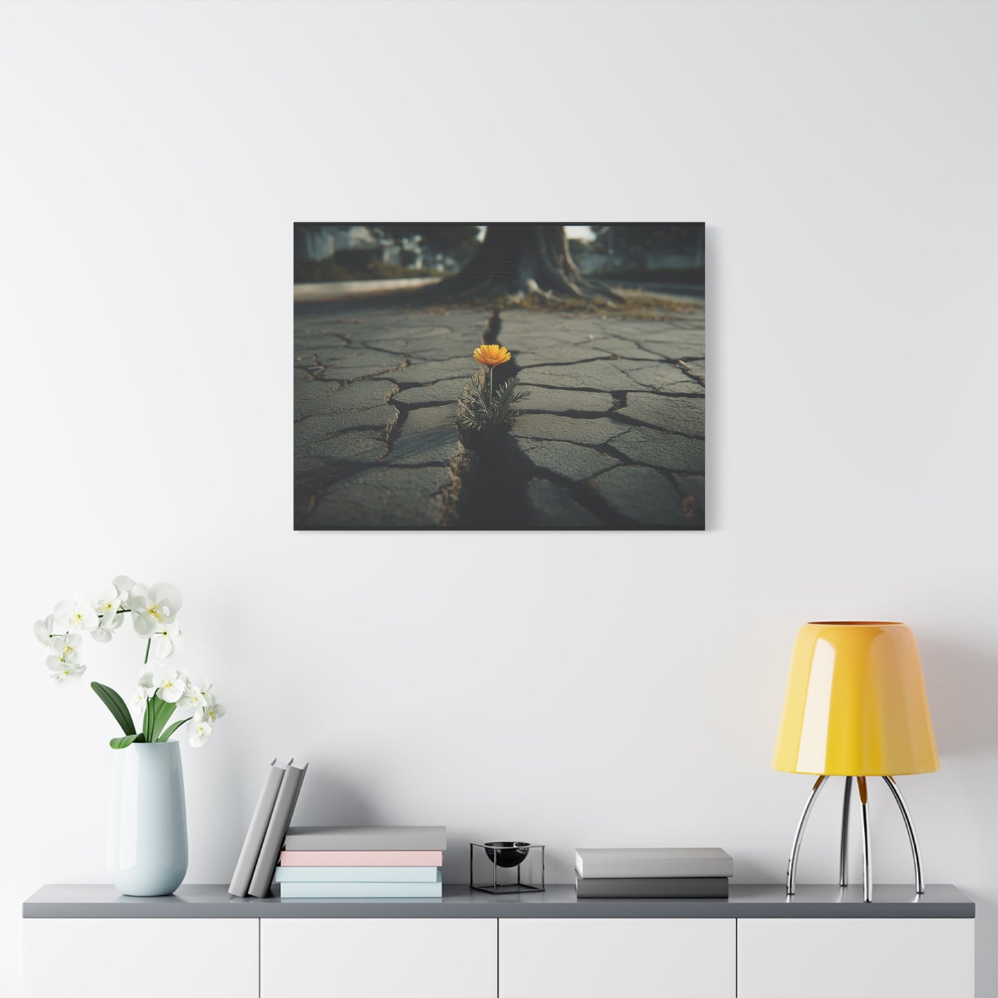 Defiant Bloom: Urban Resilience in Monochrome, Photographic Metaphor of Hope--1aceswild.myshopify.com