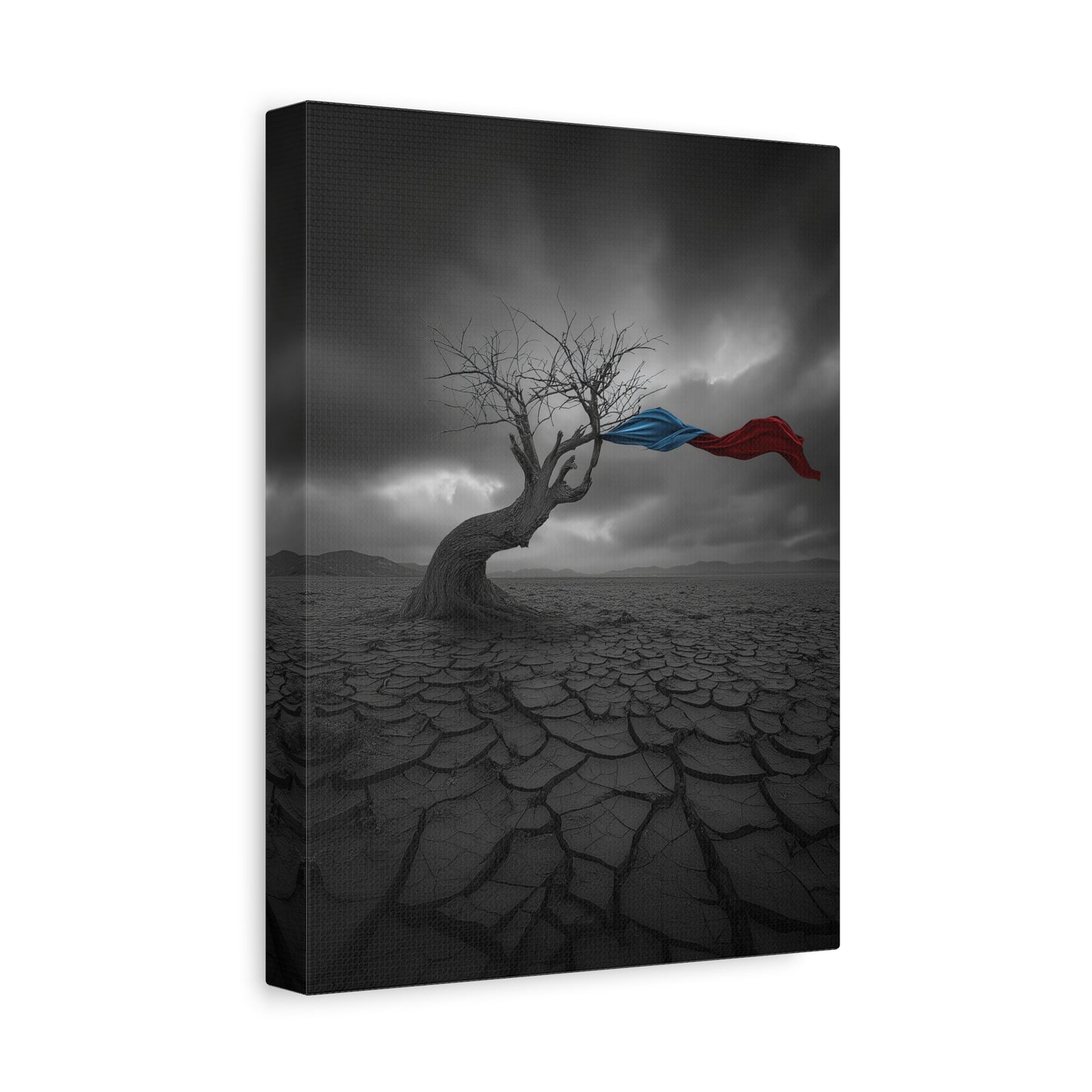 Twisted in the Wind. Stretched Canvas Print, Artistic Wall Decor, Modern Art.