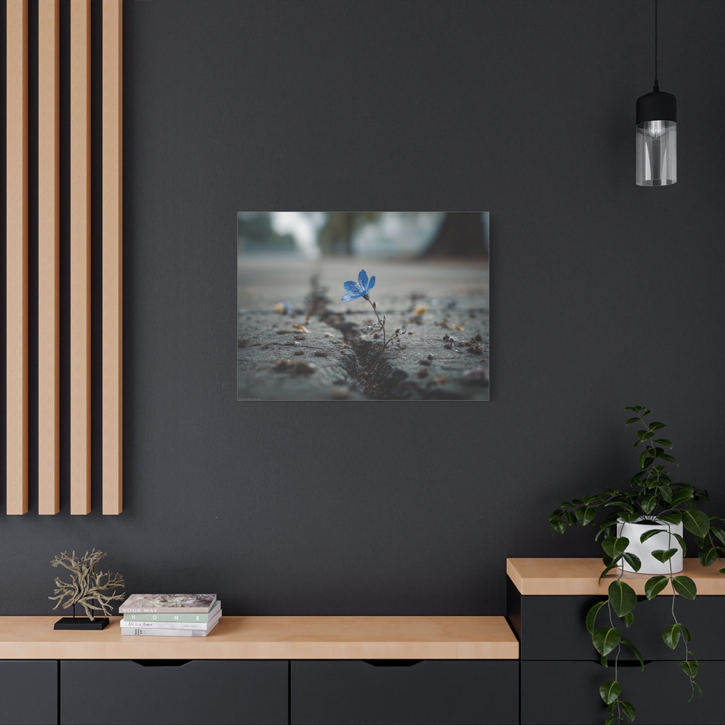Resilience in Blue: Macro Flower Photography, Urban Nature Survival--1aceswild.myshopify.com