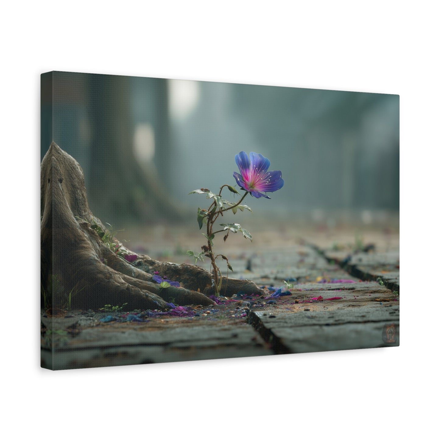 Urban Resilience: Floral Defiance in Concrete, Macro Photography of Hope--1aceswild.myshopify.com