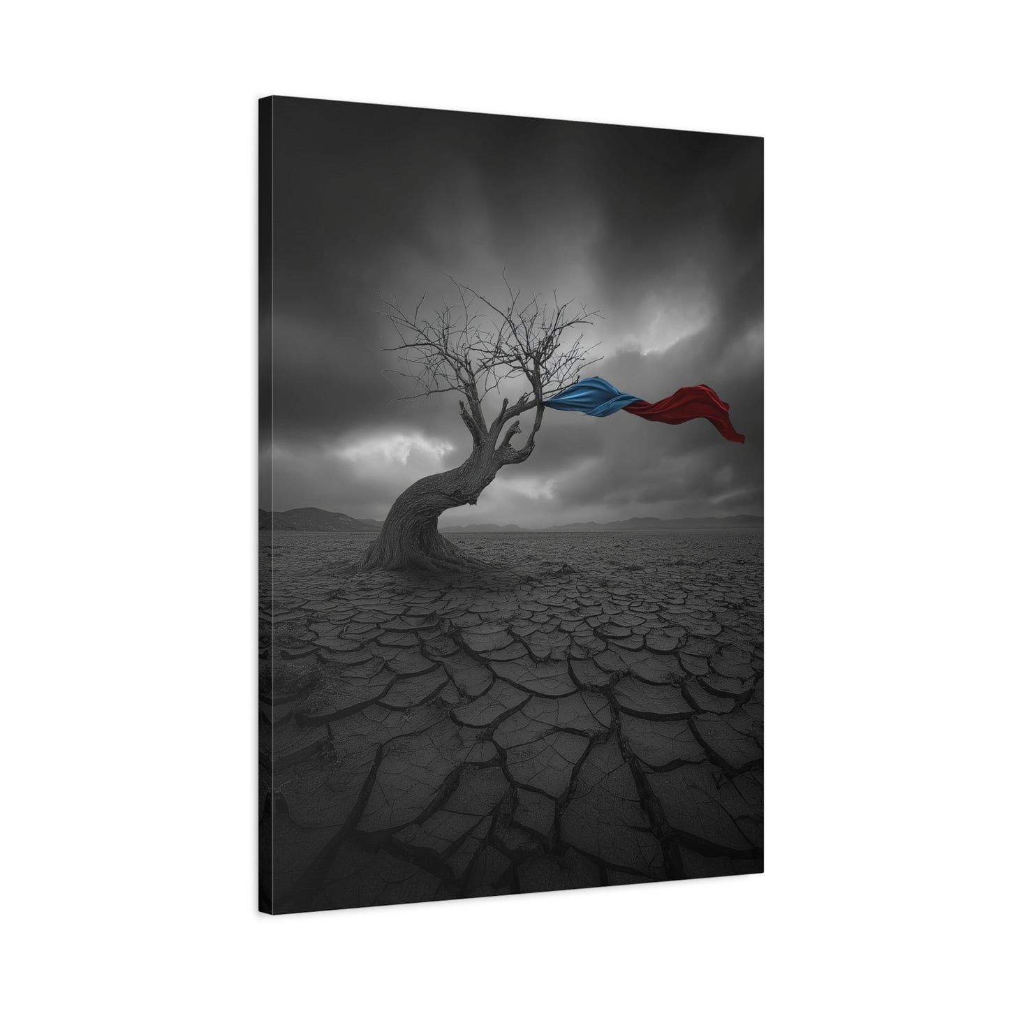 Twisted in the Wind. Stretched Canvas Print, Artistic Wall Decor, Modern Art.