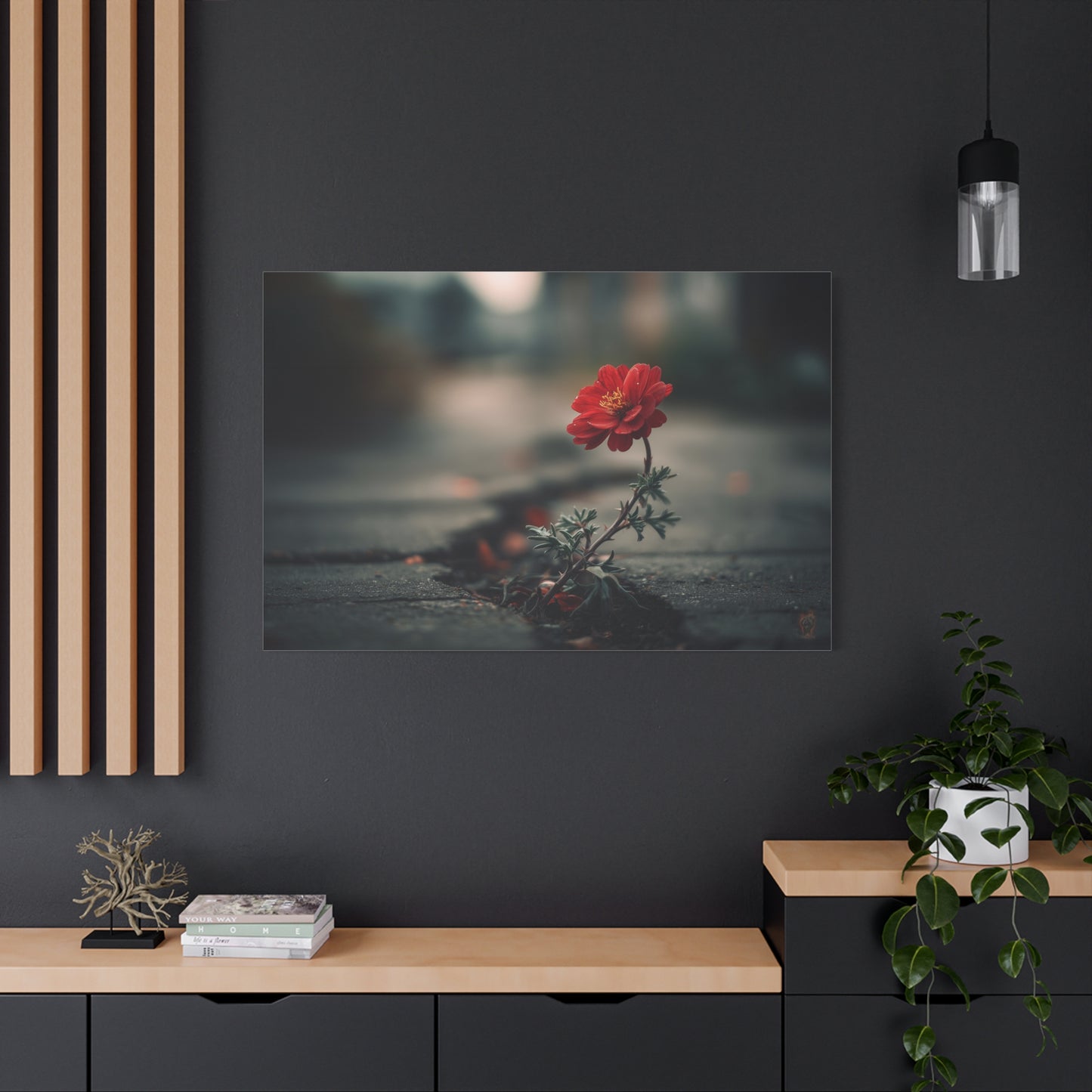 Resilience Blooms: Urban Flower Photography, Concrete Landscape Art--1aceswild.myshopify.com