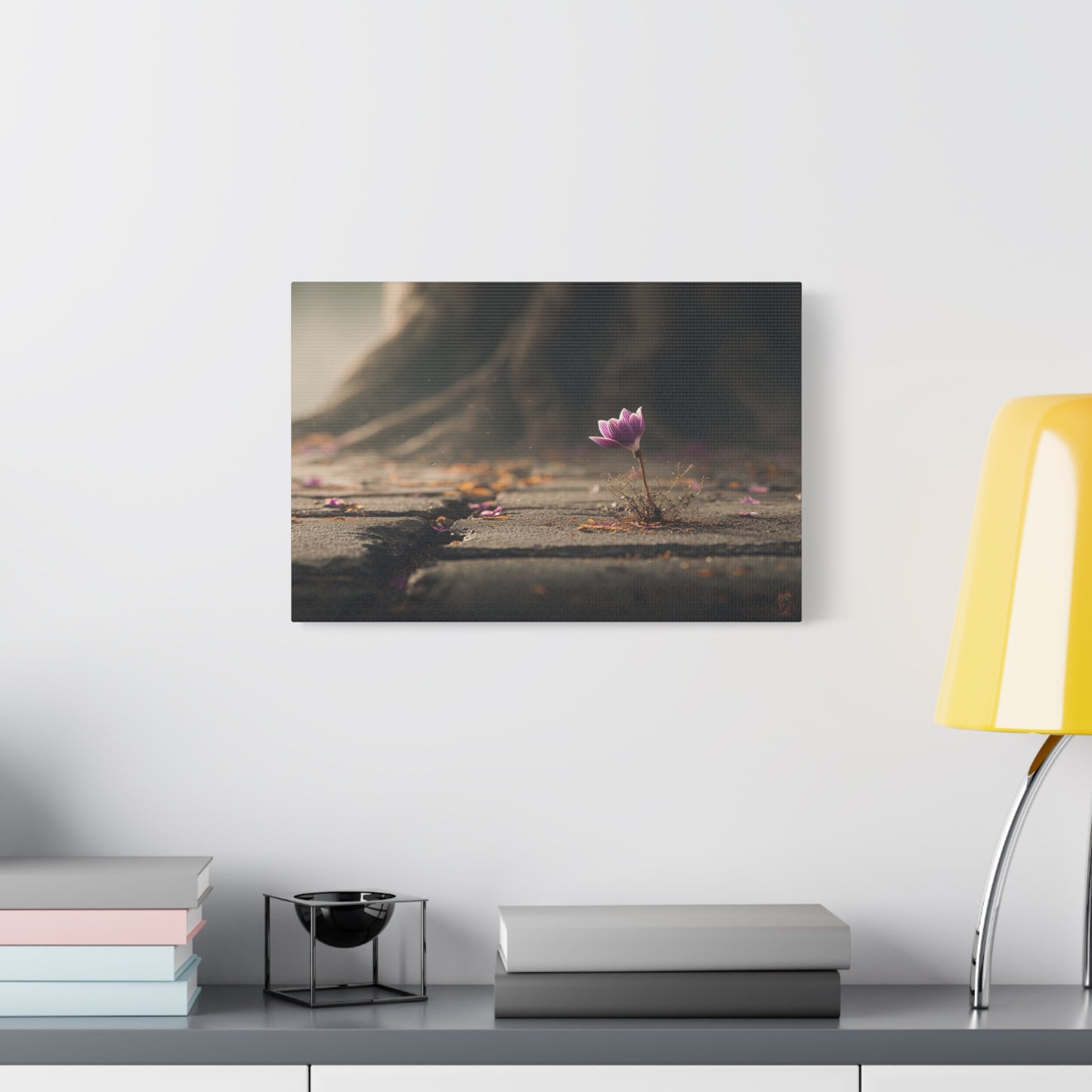 Resilient Bloom: Defying Concrete, Nature's Triumph, Macro Photography--1aceswild.myshopify.com