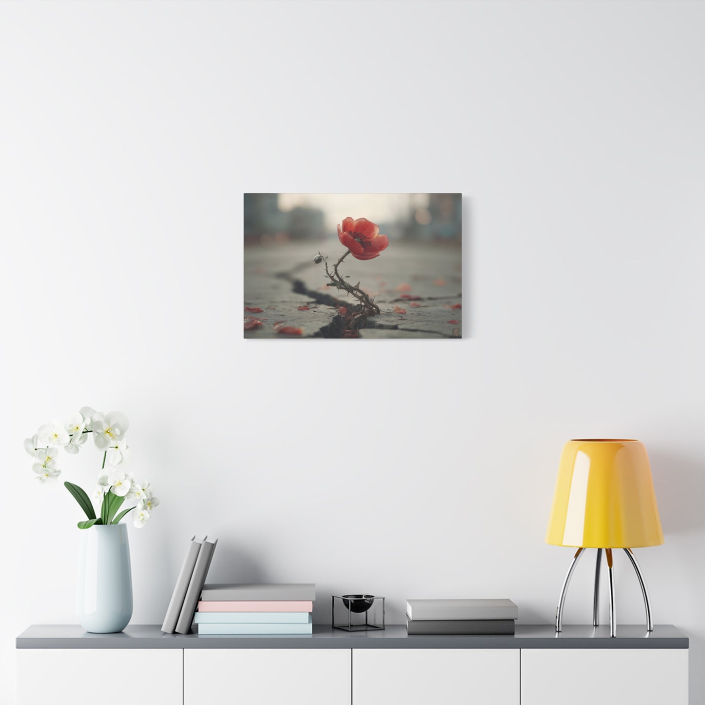 Resilient Bloom: Urban Wildflower, Concrete Landscape Photography--1aceswild.myshopify.com