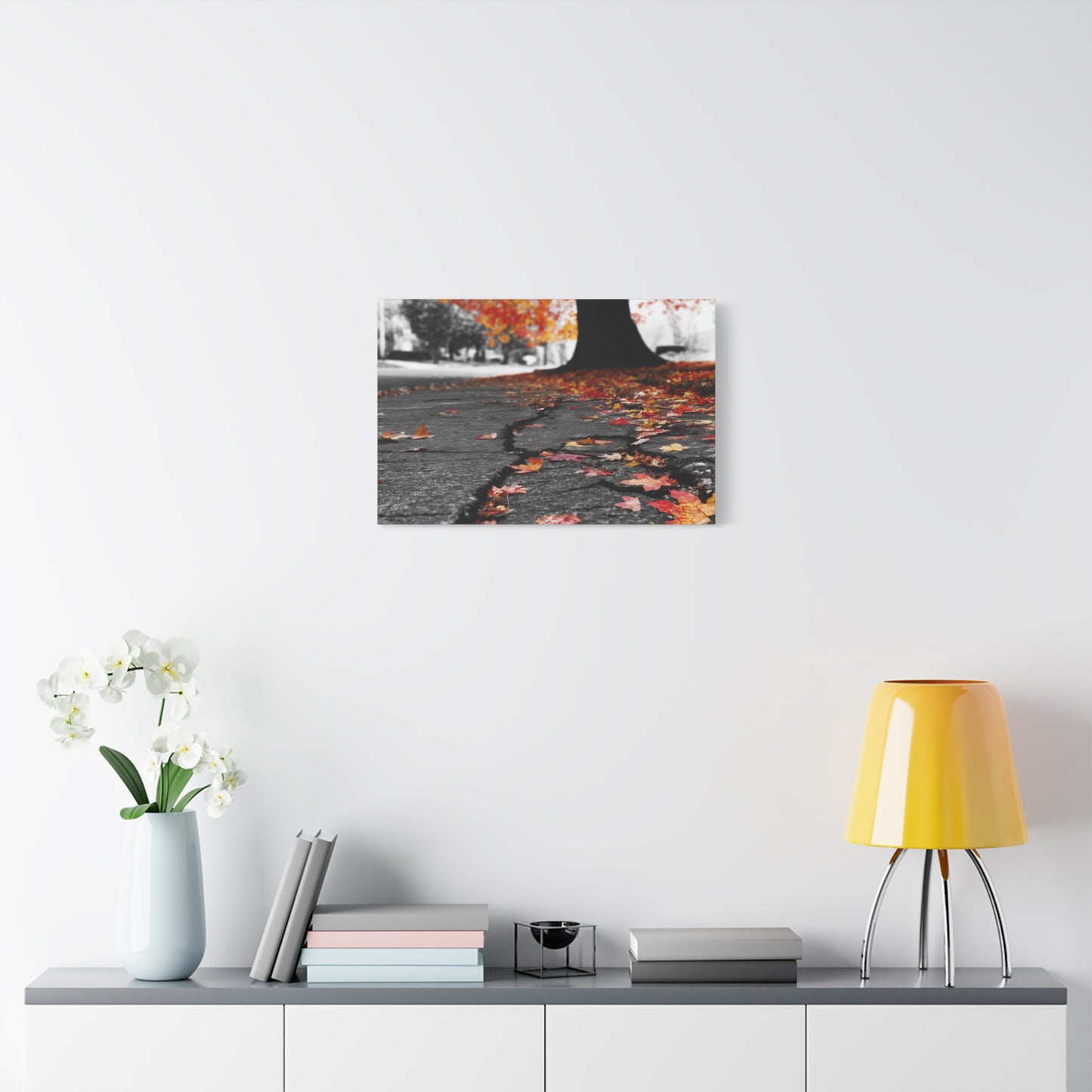 Autumn's Requiem: Fallen Maple Fragments, Grayscale Urban Decay--1aceswild.myshopify.com