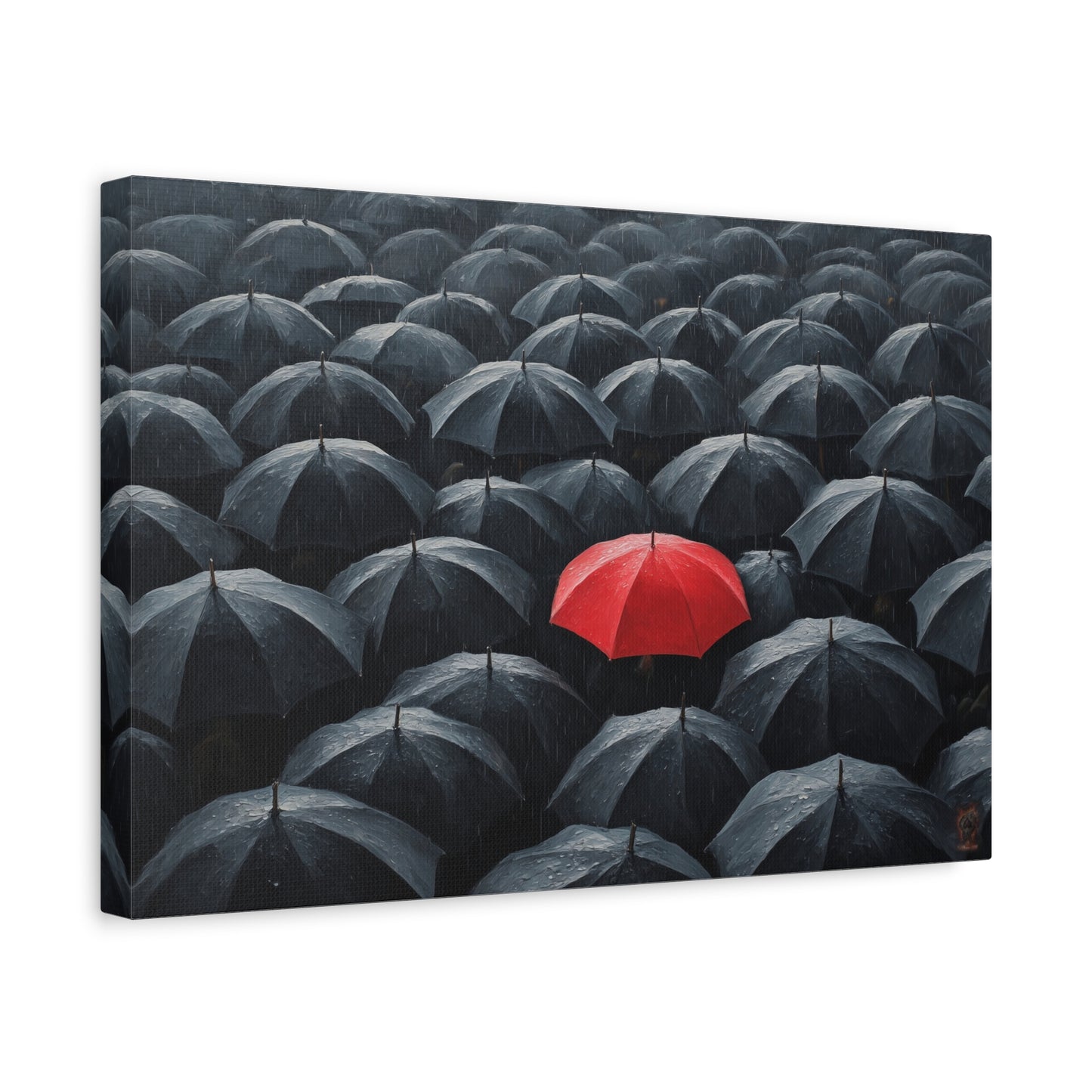 Chromatic Defiance: Umbrella Rebellion, Urban Contrast Photography--1aceswild.myshopify.com