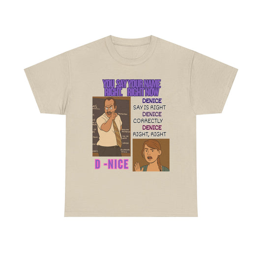 D-Nice Funny Unisex T-Shirt with Quirky Design, Humor Tee, Gift for Friends, Casual Wear, Unique Graphic Tee, Cartoon T-Shirt