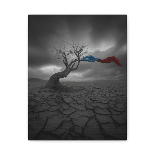 Twisted in the Wind. Stretched Canvas Print, Artistic Wall Decor, Modern Art.