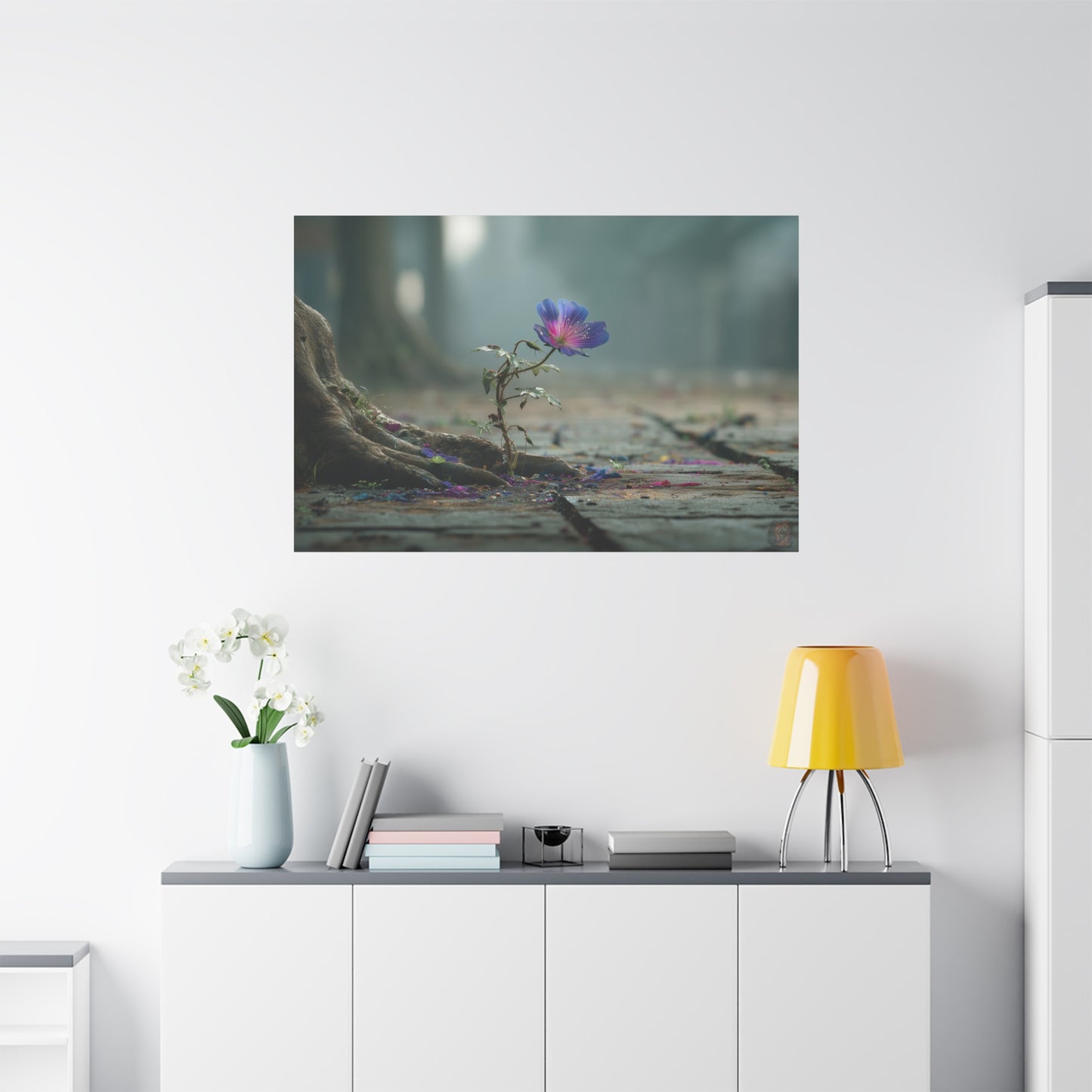 Urban Resilience: Floral Defiance in Concrete, Macro Photography of Hope--1aceswild.myshopify.com