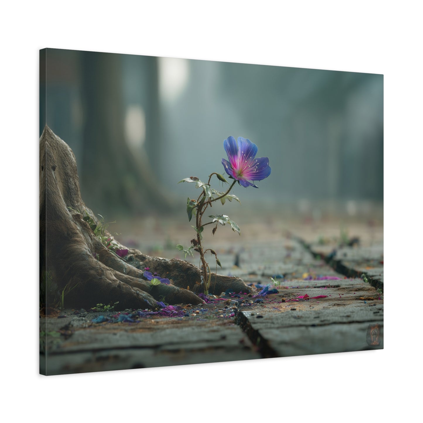 Urban Resilience: Floral Defiance in Concrete, Macro Photography of Hope--1aceswild.myshopify.com