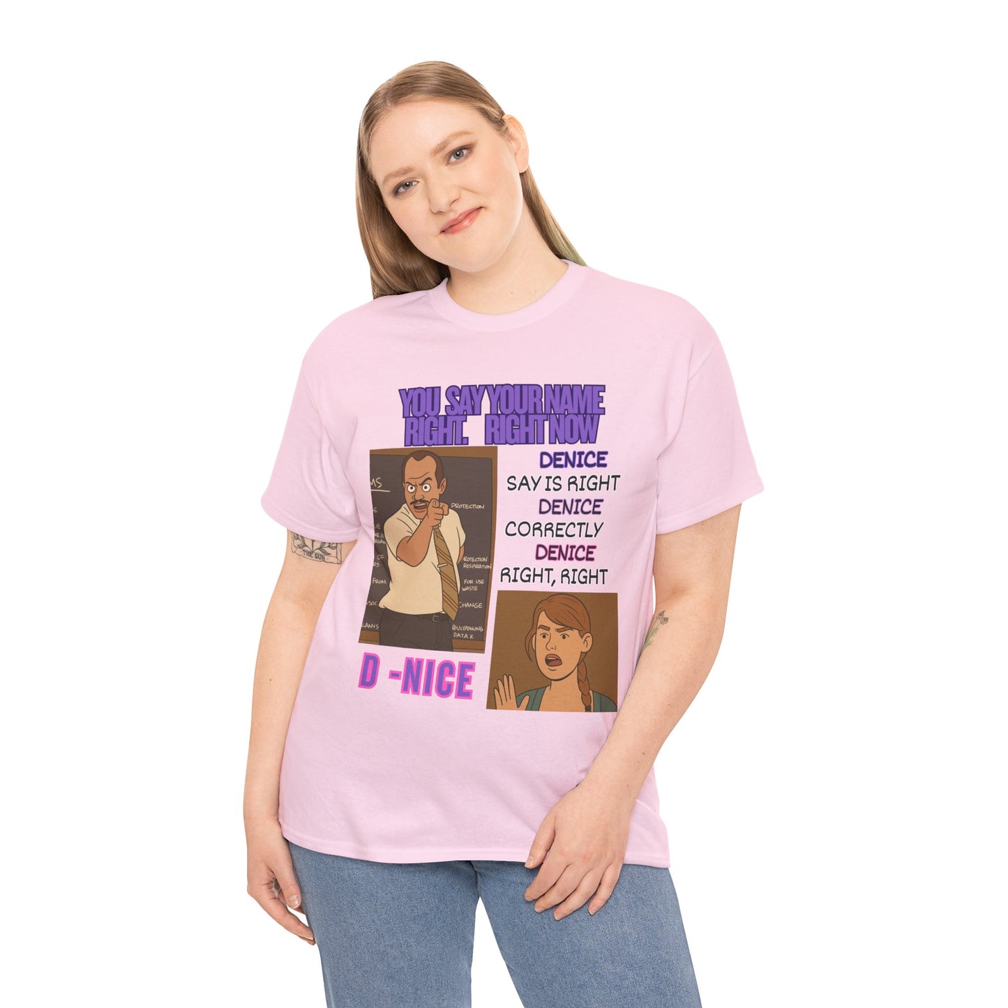 D-Nice Funny Unisex T-Shirt with Quirky Design, Humor Tee, Gift for Friends, Casual Wear, Unique Graphic Tee, Cartoon T-Shirt