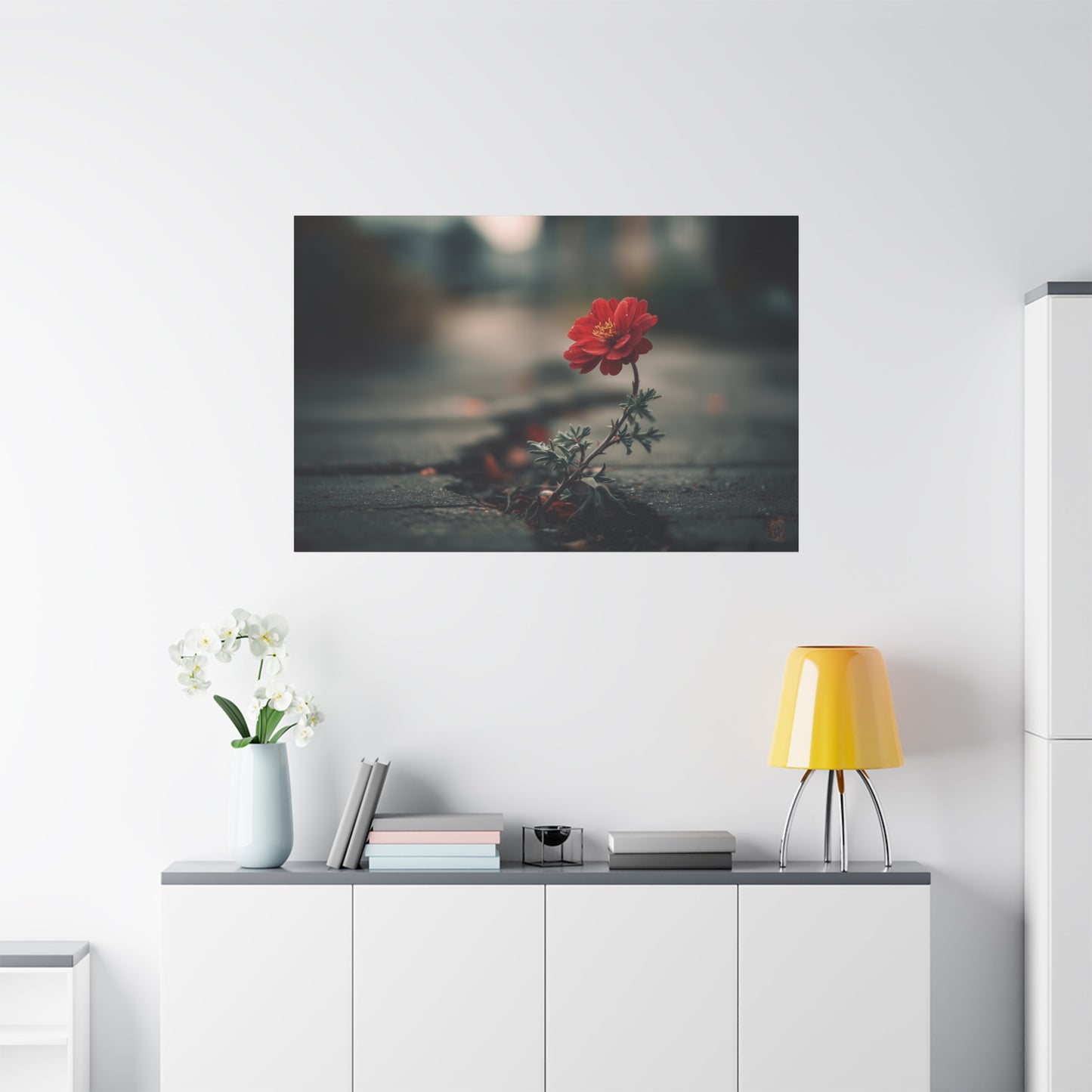 Resilience Blooms: Urban Flower Photography, Concrete Landscape Art--1aceswild.myshopify.com