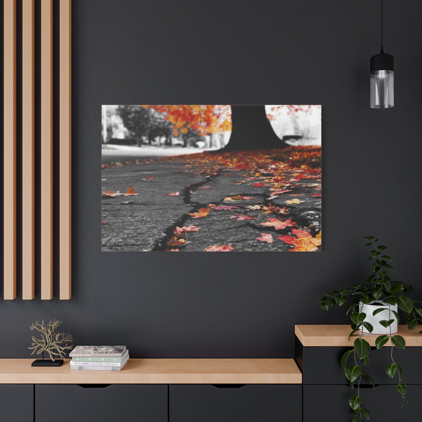 Autumn's Requiem: Fallen Maple Fragments, Grayscale Urban Decay--1aceswild.myshopify.com