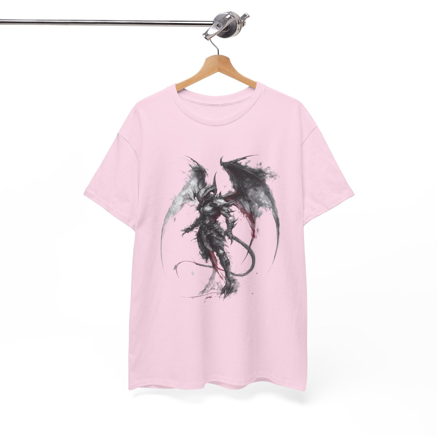 Dragon Warrior Art T-Shirt — Dark Ink Fantasy Demon Graphic Tee