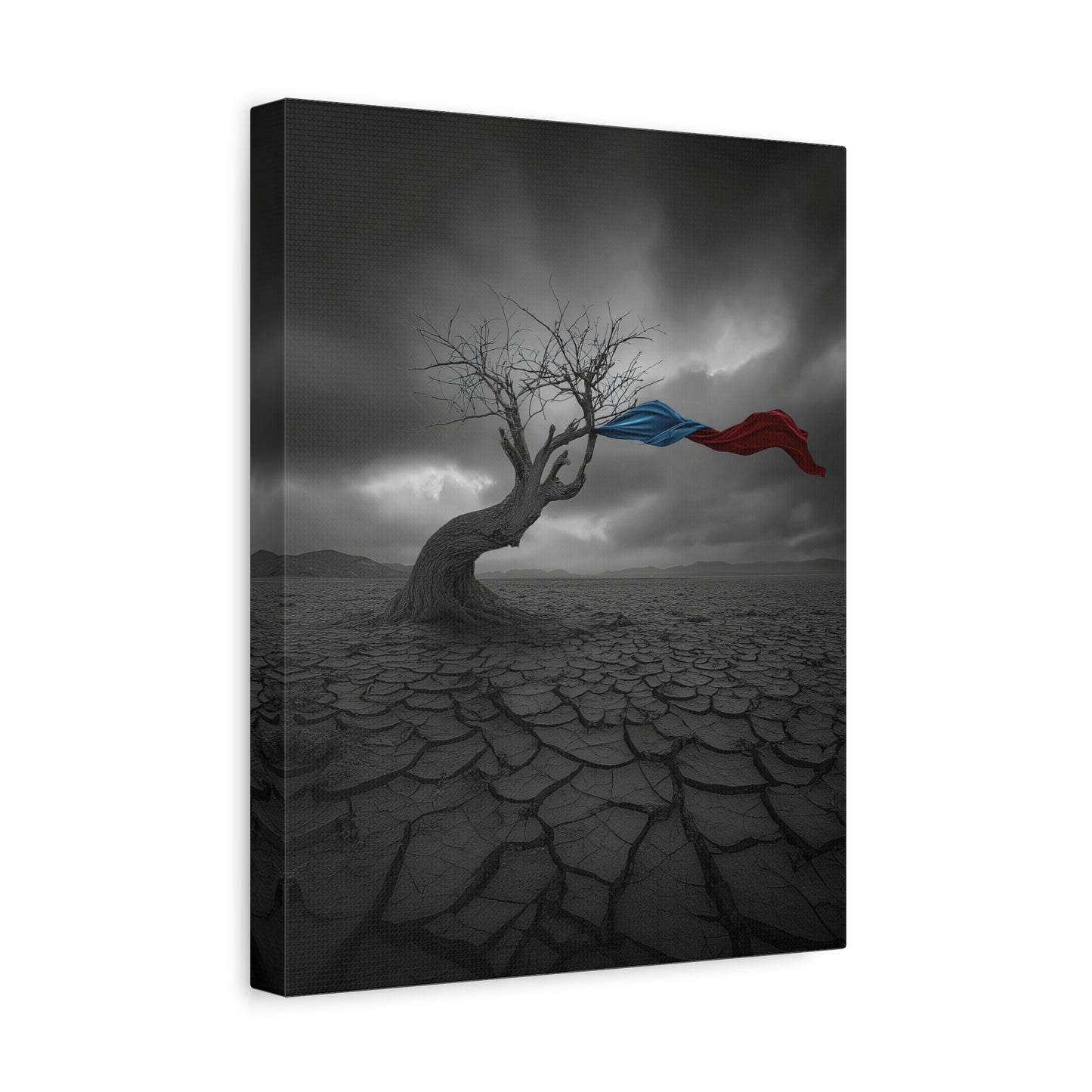 Twisted in the Wind. Stretched Canvas Print, Artistic Wall Decor, Modern Art.