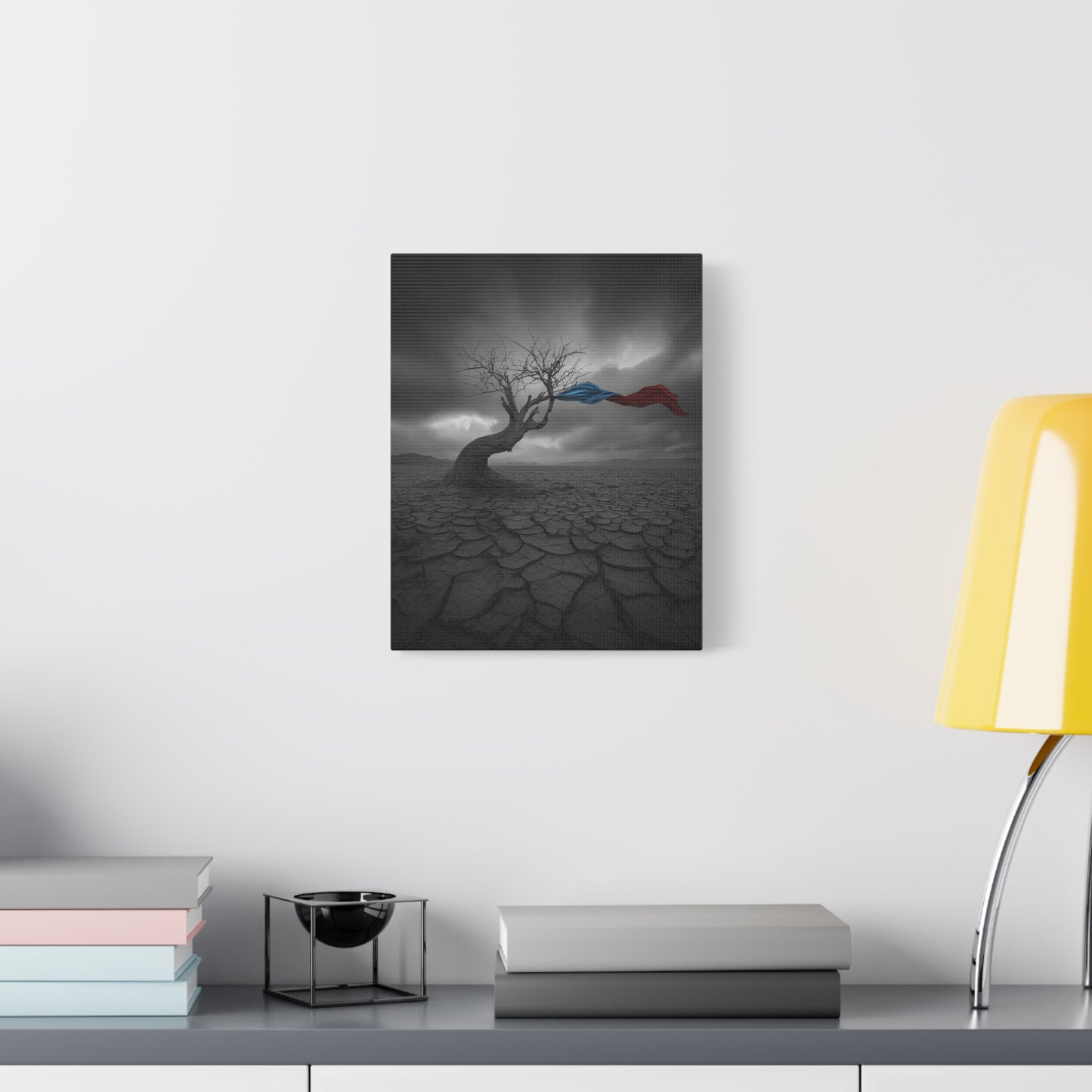 Twisted in the Wind. Stretched Canvas Print, Artistic Wall Decor, Modern Art.