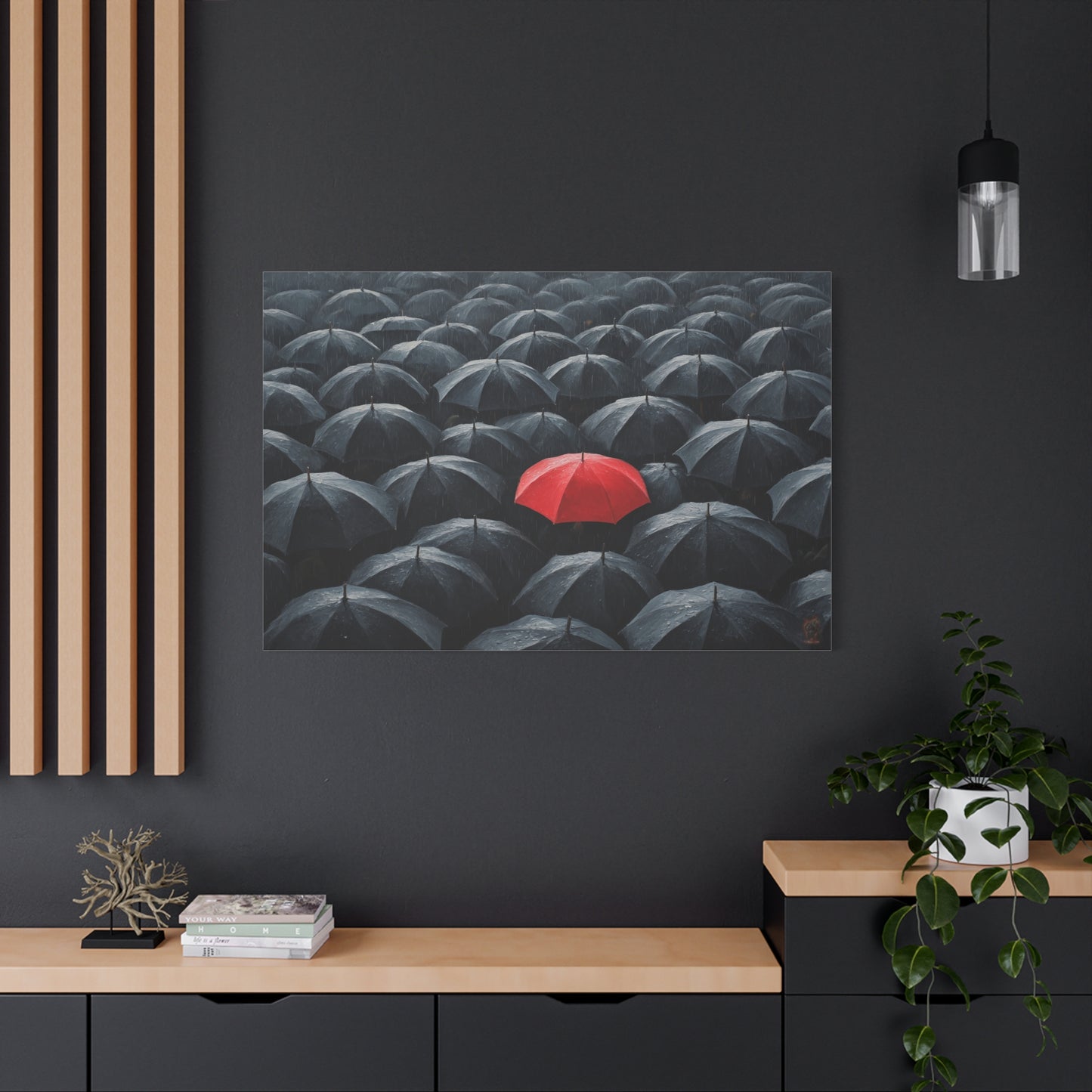 Chromatic Defiance: Umbrella Rebellion, Urban Contrast Photography--1aceswild.myshopify.com