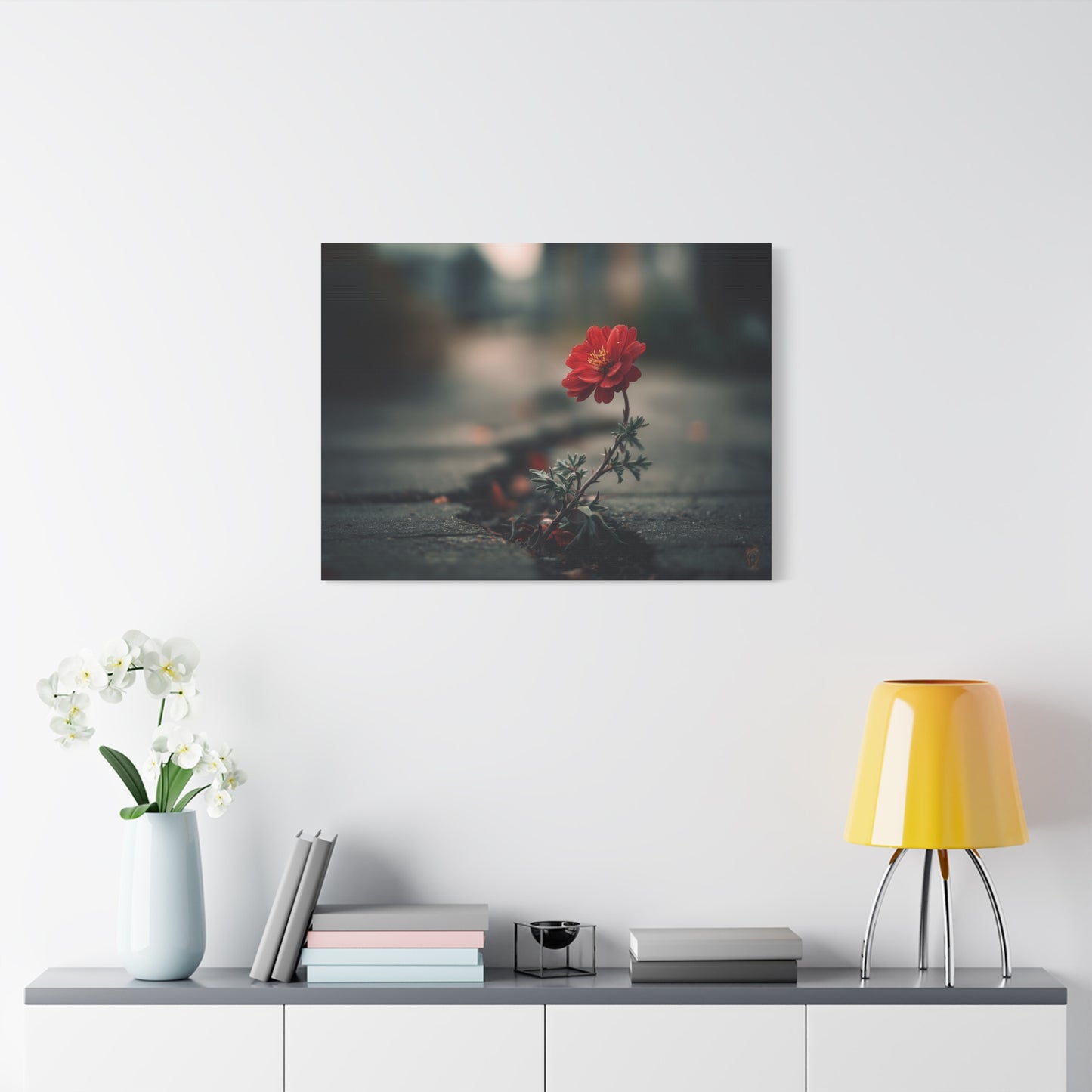 Resilience Blooms: Urban Flower Photography, Concrete Landscape Art--1aceswild.myshopify.com