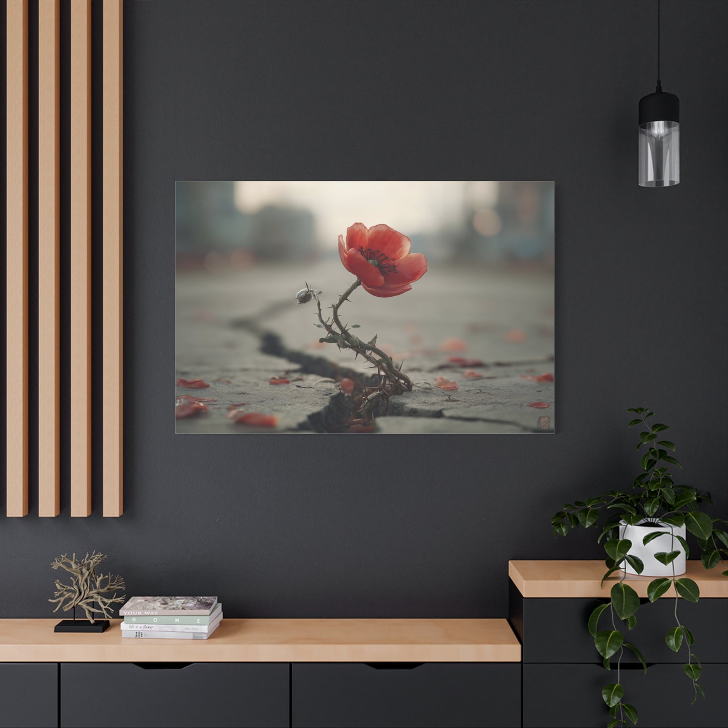 Resilient Bloom: Urban Wildflower, Concrete Landscape Photography--1aceswild.myshopify.com