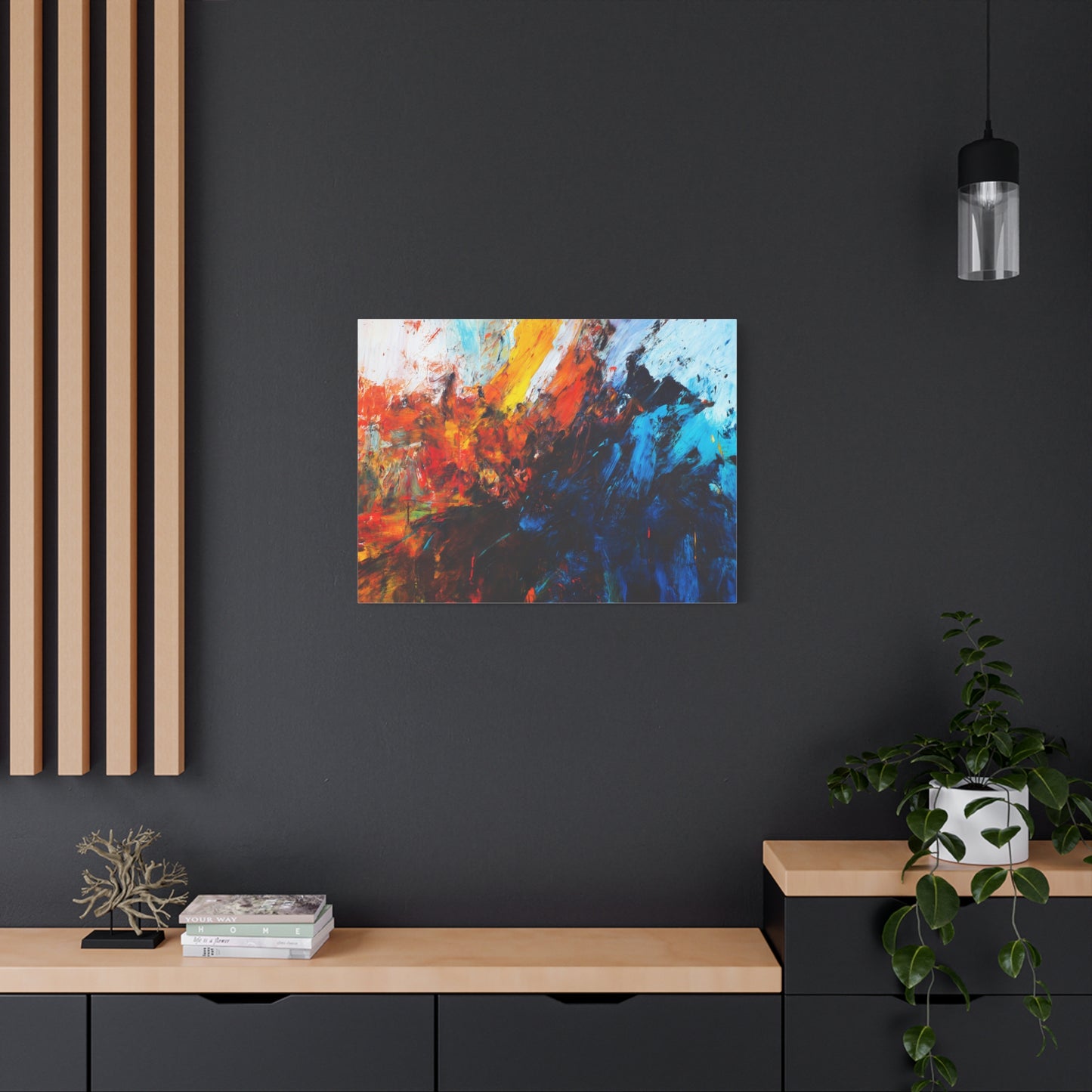 Fire and Ice --Vibrant Abstract Canvas Art, Decorative Wall Art, Modern Home Decor
