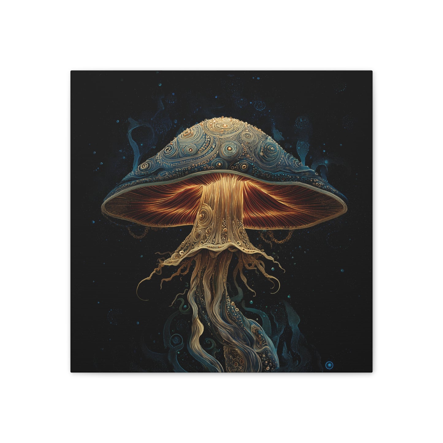 Nightlight -Mushroom Canvas Art, Stretched Wall Decor, Bohemian Home Decor, Psychedelic Wall Art, Nature-Inspired Art