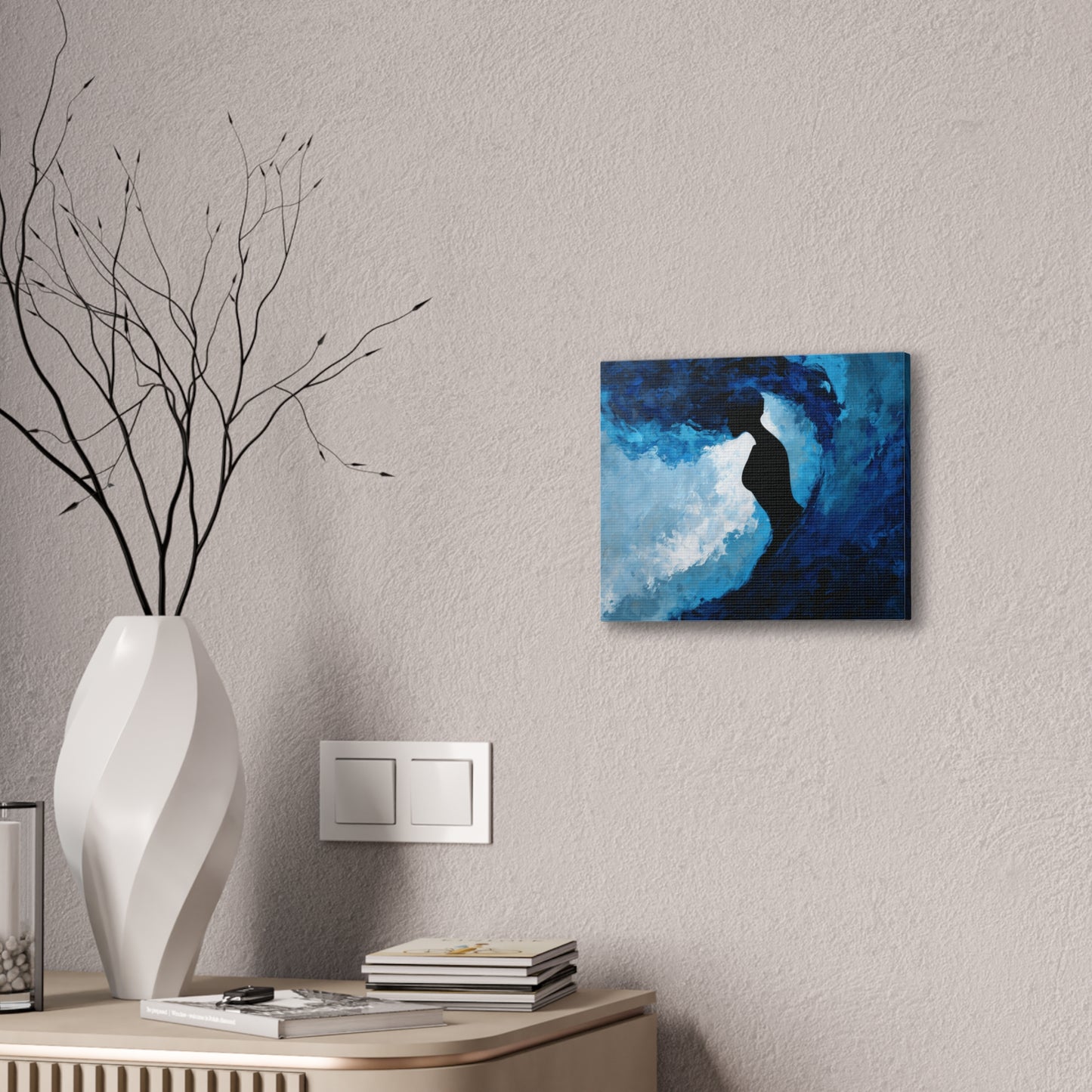 Waves of Form -Serene Abstract Canvas Wall Art, Ocean Wave Decor, Home Transformations, Inspirational Art, Gifts for Art Lovers, Blue Wave Print