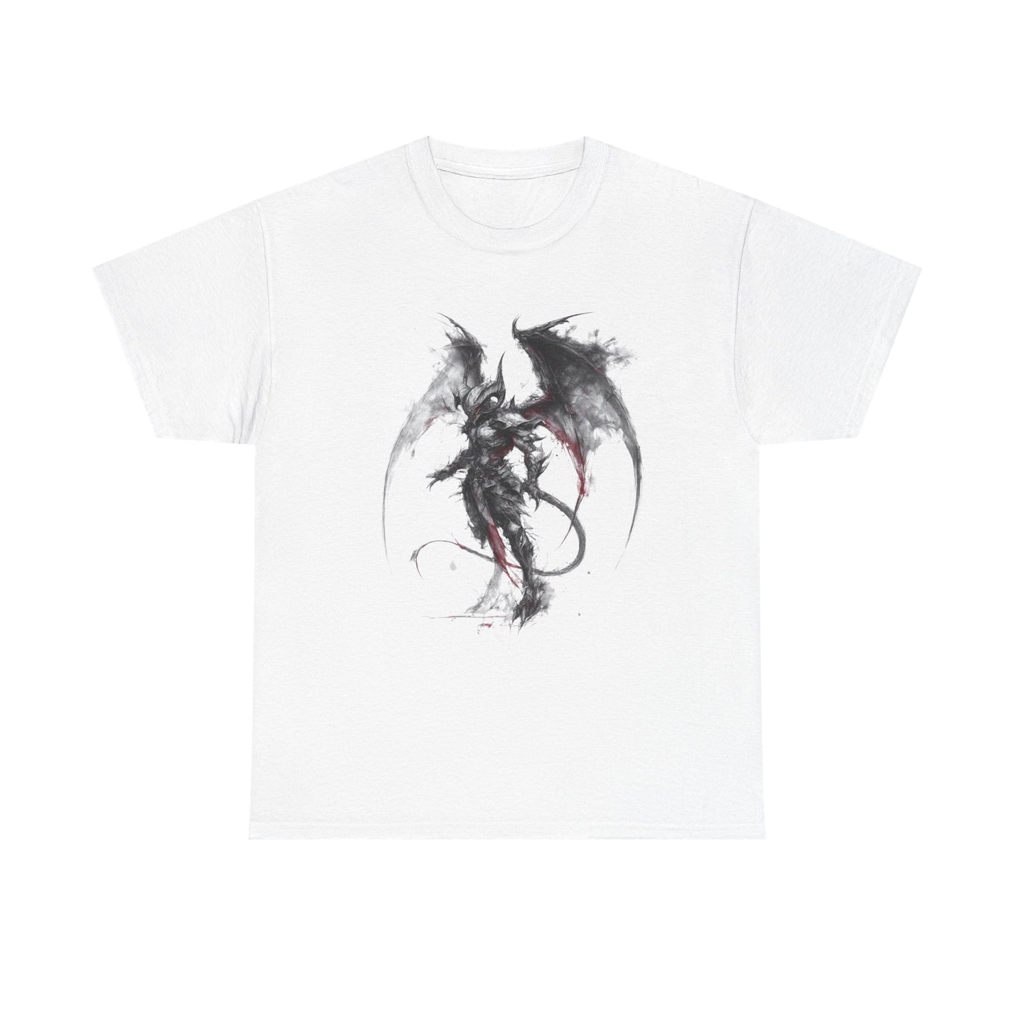 Dragon Warrior Art T-Shirt — Dark Ink Fantasy Demon Graphic Tee