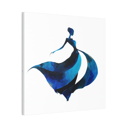 Dancing with the Water Series #3 -Elegant Silhouette Canvas Wall Art, Abstract Decor for Home, Gift for Women, Living Room Artwork, Dance Theme Decoration