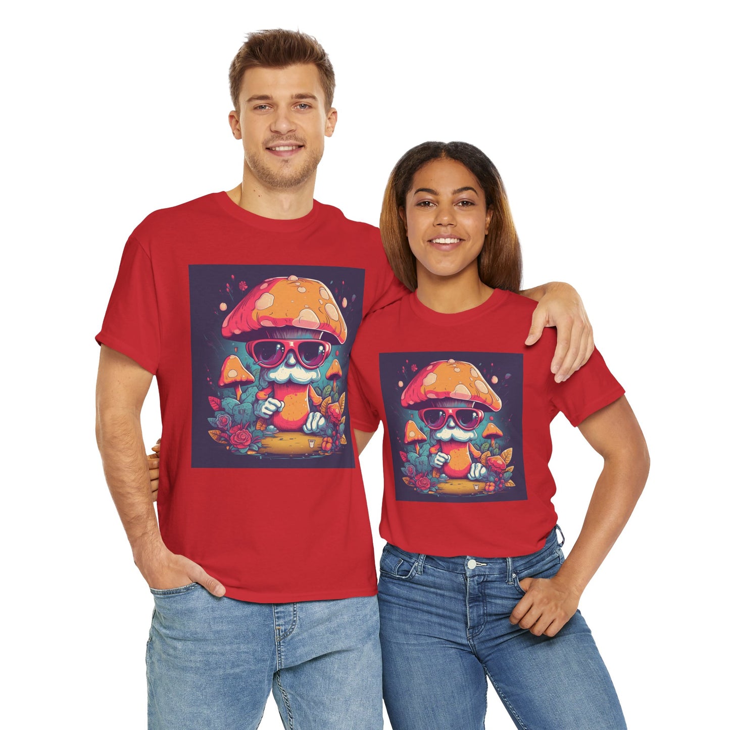 Cool Mushroom Graphic Tee, Retro T-Shirt, Unique Gift for Nature Lovers, Eco-Friendly Apparel, Perfect for Parties and Festivals