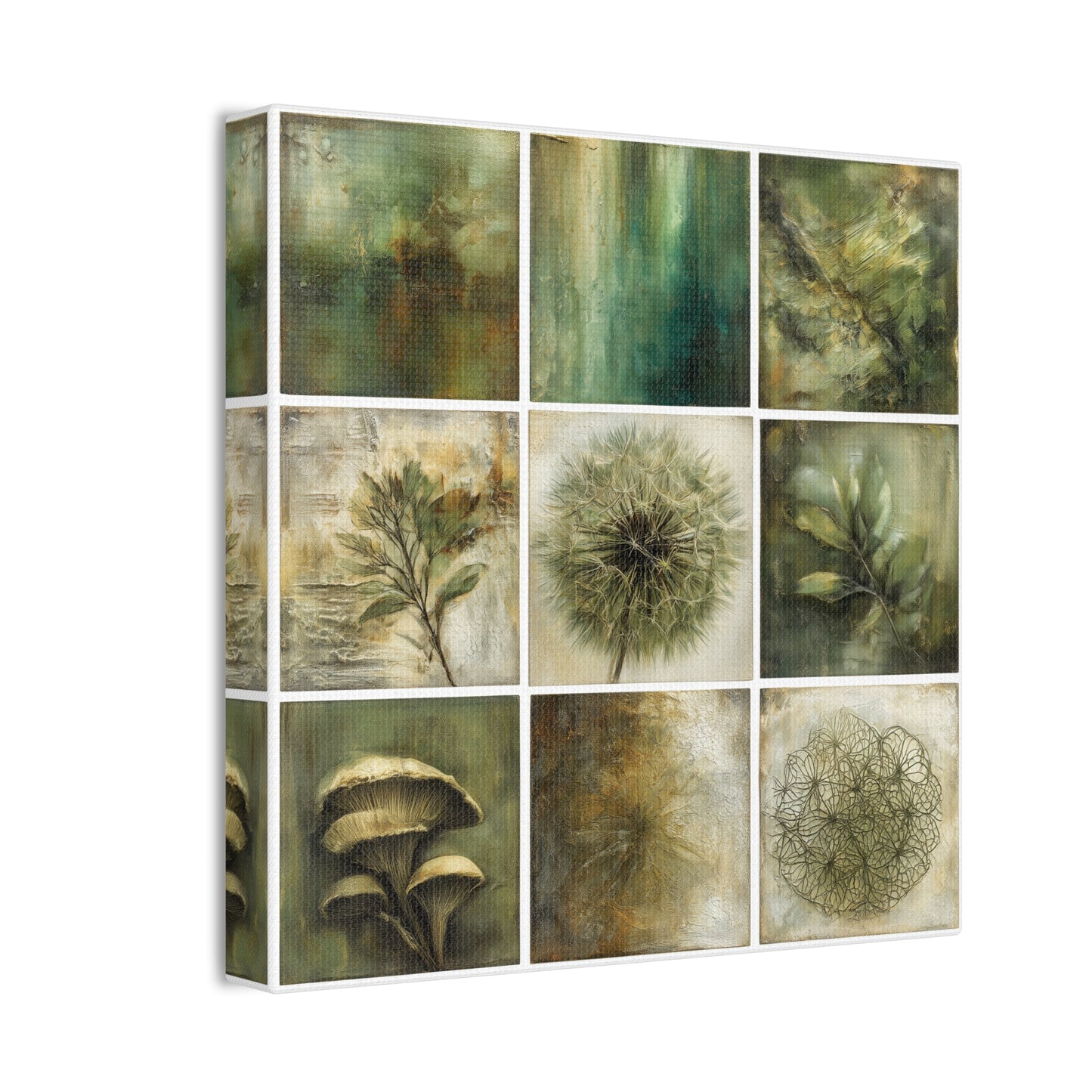 Natures Green Series #1 -Botanical Wall Art, Nature-Inspired Home Décor, Eco-Friendly Canvas Print, Greenery Art Piece, Living Room Wall Hanging