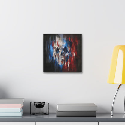 Running Colors - Abstract  Red, White and Blue Art