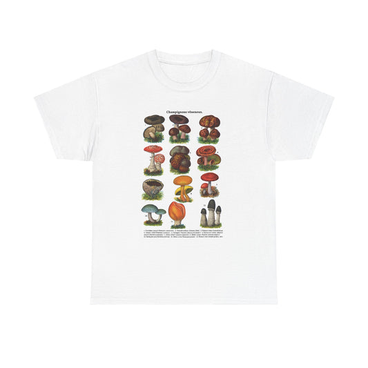 Mushroom Illustration Tee, Nature Lover Shirt, Fungi Themed Apparel, Funny Gift for Moms, Great for Outdoor Adventures, Science Lovers