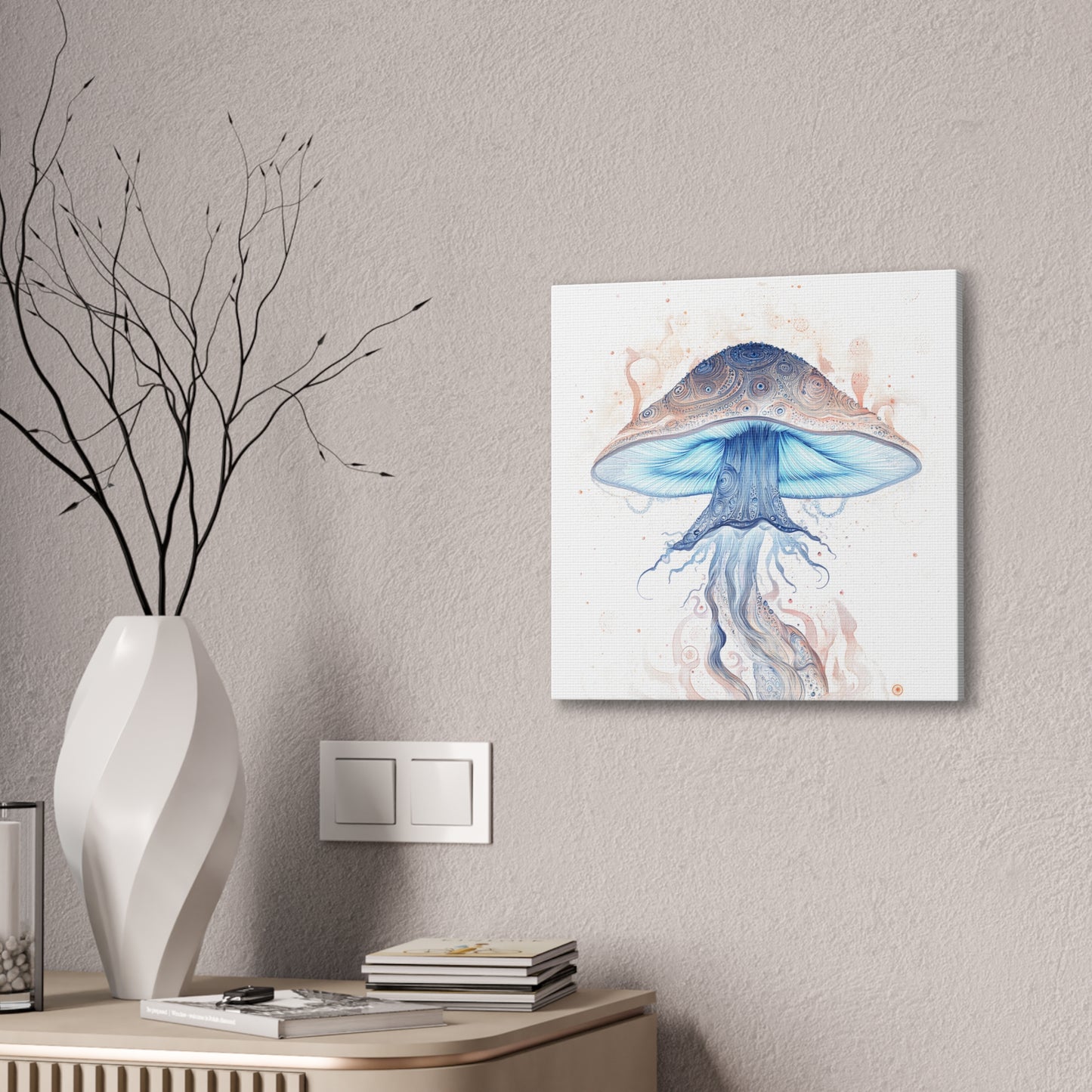 Daylight -Mushroom Canvas Art, Stretched Wall Decor, Bohemian Home Decor, Psychedelic Wall Art, Nature-Inspired Art