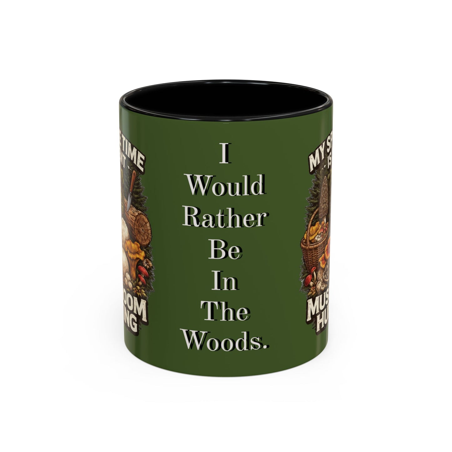 Mug - "My Spore Time Is Spent Mushroom Hunting" Accent Coffee Mug (11/15oz)