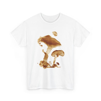 Artistic Spore Print Mushroom Graphic Tee, Unisex Heavy Cotton T-Shirt, Stylish Casual Wear, Eco-Friendly Gift, Nature Lover Apparel