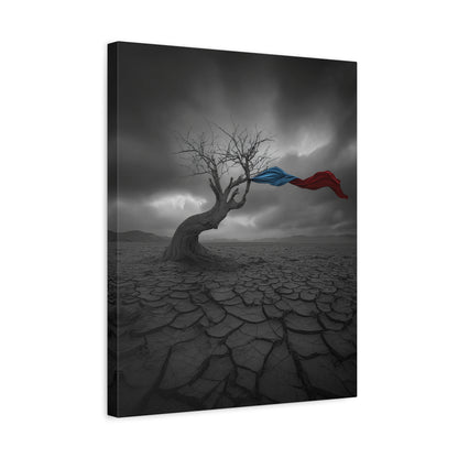 Twisted in the Wind. Stretched Canvas Print, Artistic Wall Decor, Modern Art.