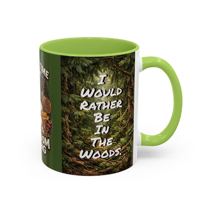 "My Spore Time Is Spent Mushroom Hunting" #2 Accent Coffee Mug (11/15oz)